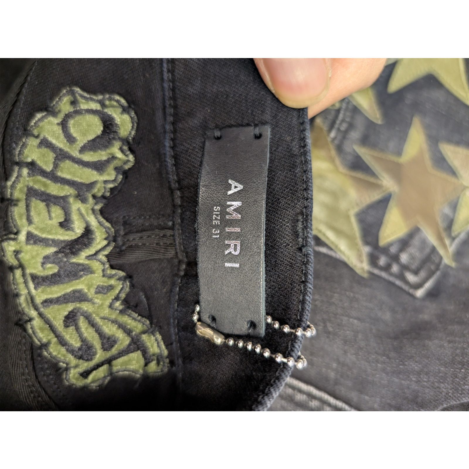 Amiri o1rshd1 Chemist Jean Denim Jeans in Aged Black Size US 31 - 19 Thumbnail
