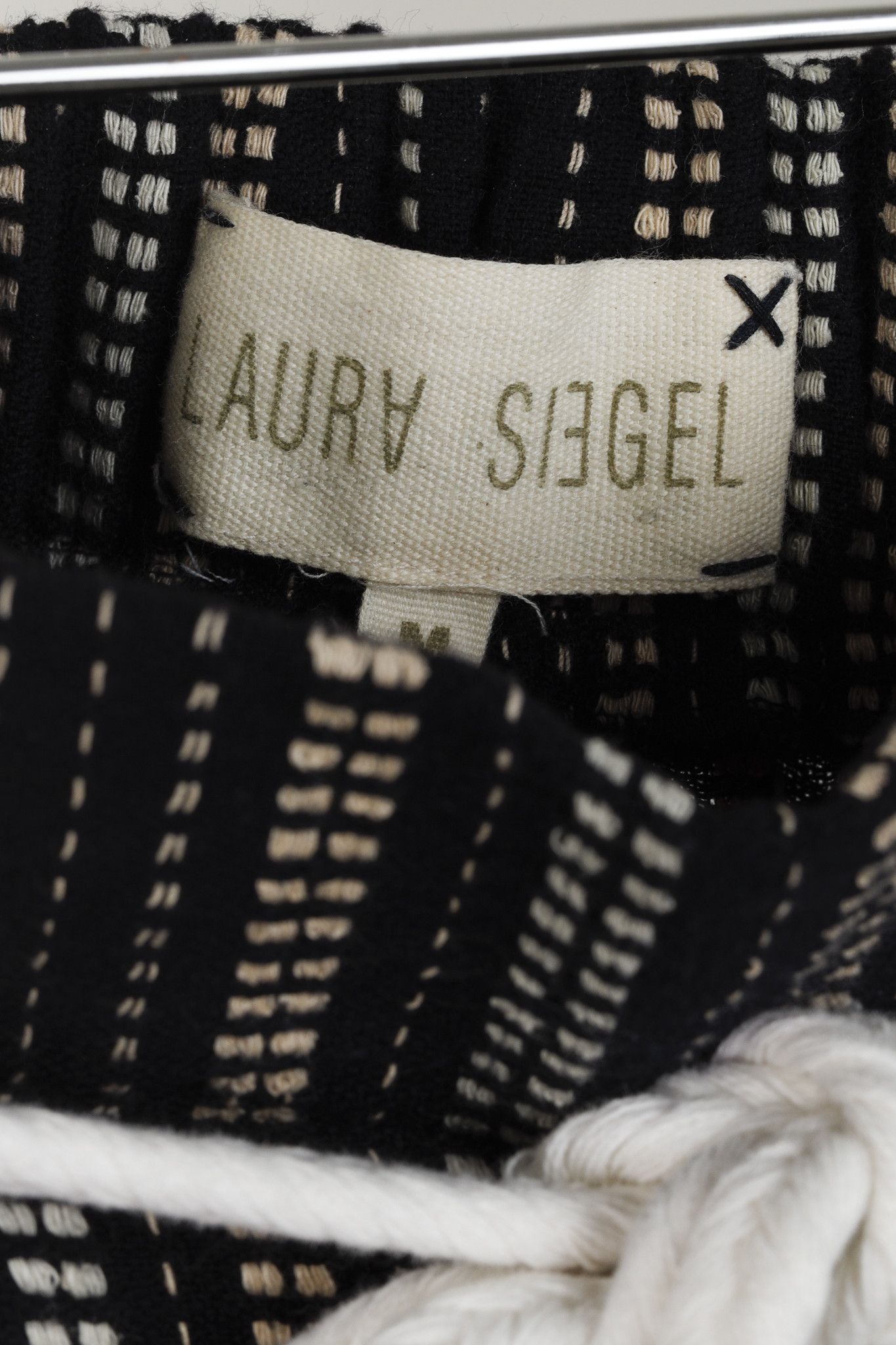 Other Laura Siegel Handcrafted Black Traditional Stripe Wide Pants Size 28" / US 6 / IT 42 - 4 Thumbnail
