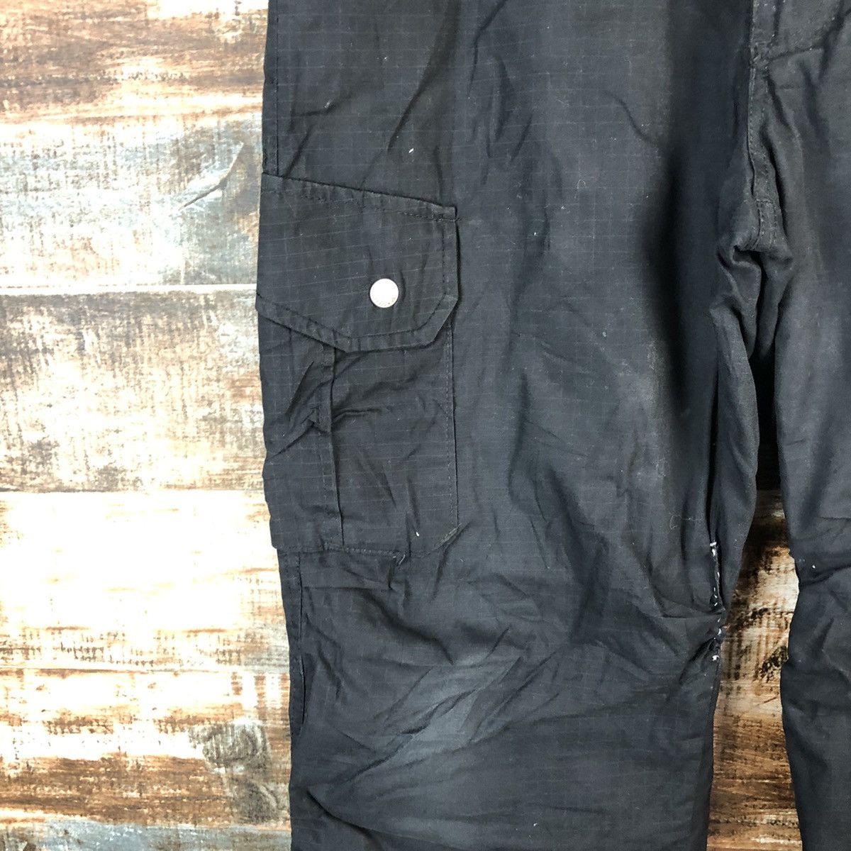 Japanese Brand DL Japanese Brand Dark Blue Cargo Multipocket Pants #C642 Size US 31 - 9 Thumbnail