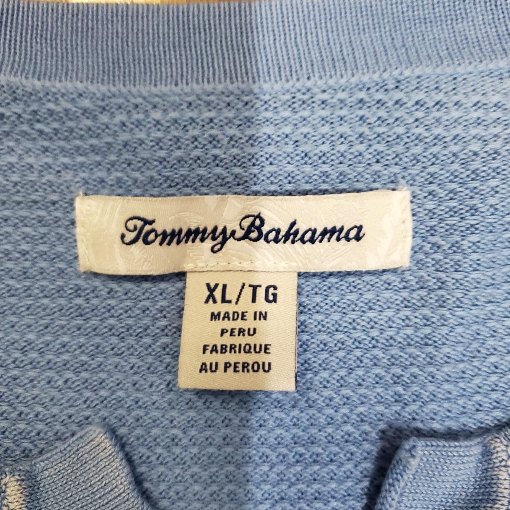 Tommy Bahama Tommy Bahama Sweater Mens XL Blue Pima Cotton Tencel Waffle Knit Pullover Top Size US XL / EU 56 / 4 - 6 Thumbnail