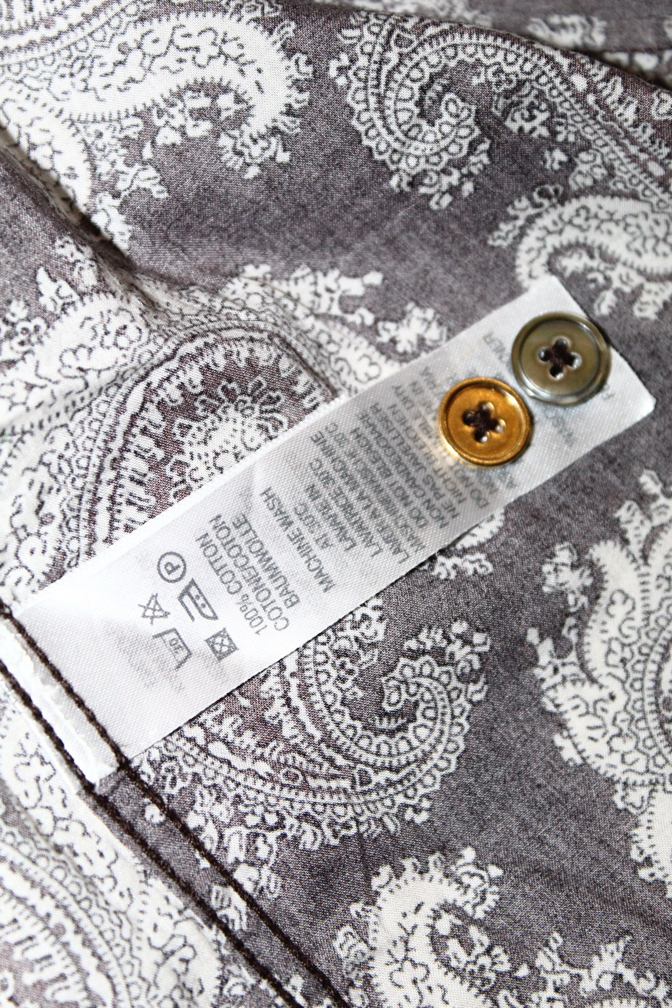 Paul Smith Paul Smith Super Slim Iconic Baroque Paisley Black S/S Shirt Size US S / EU 44-46 / 1 - 6 Thumbnail