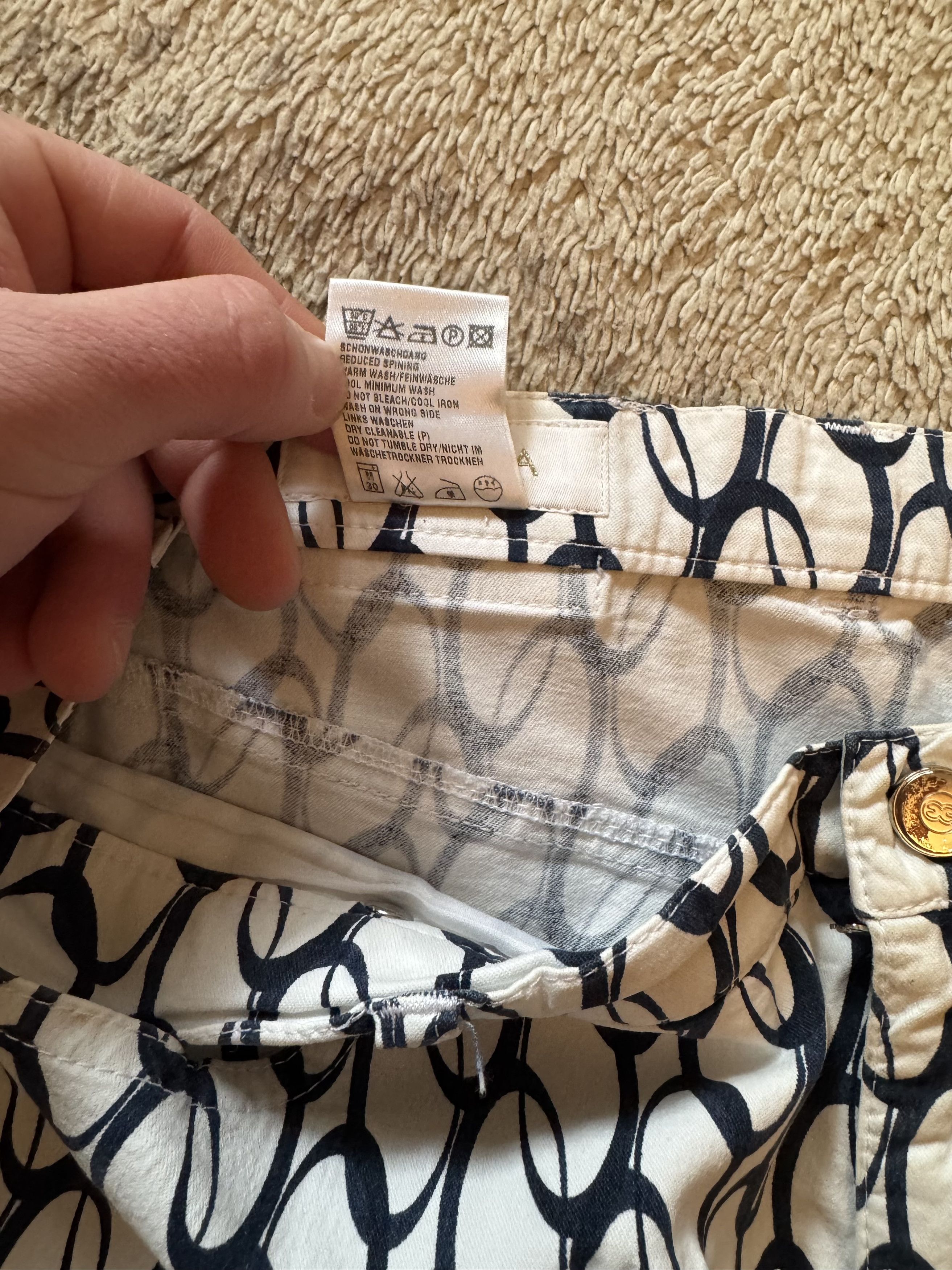 Escada Escada Vintage 90s Monogram Grpahic Pants Size 28" / US 6 / IT 42 - 10 Thumbnail