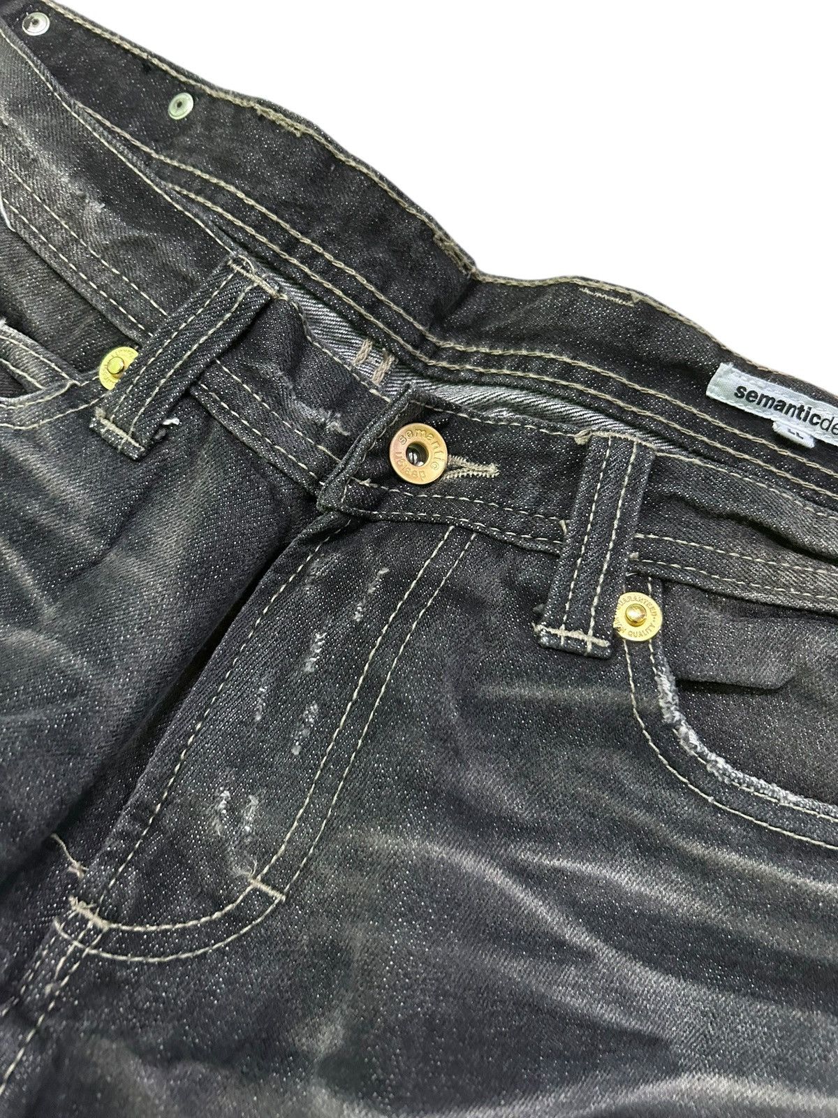 Kapital Semantic design Punk Bondage Style Denim Jeans ☠️☠️ Size US 32 / EU 48 - 11 Thumbnail