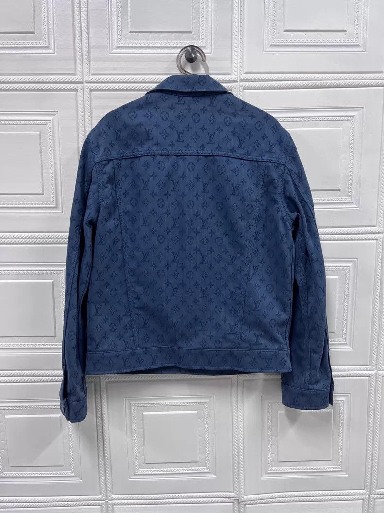 Louis Vuitton Louis Vuitton Blue presbyopic full print denim jacket Size US S / EU 44-46 / 1 - 2 Thumbnail