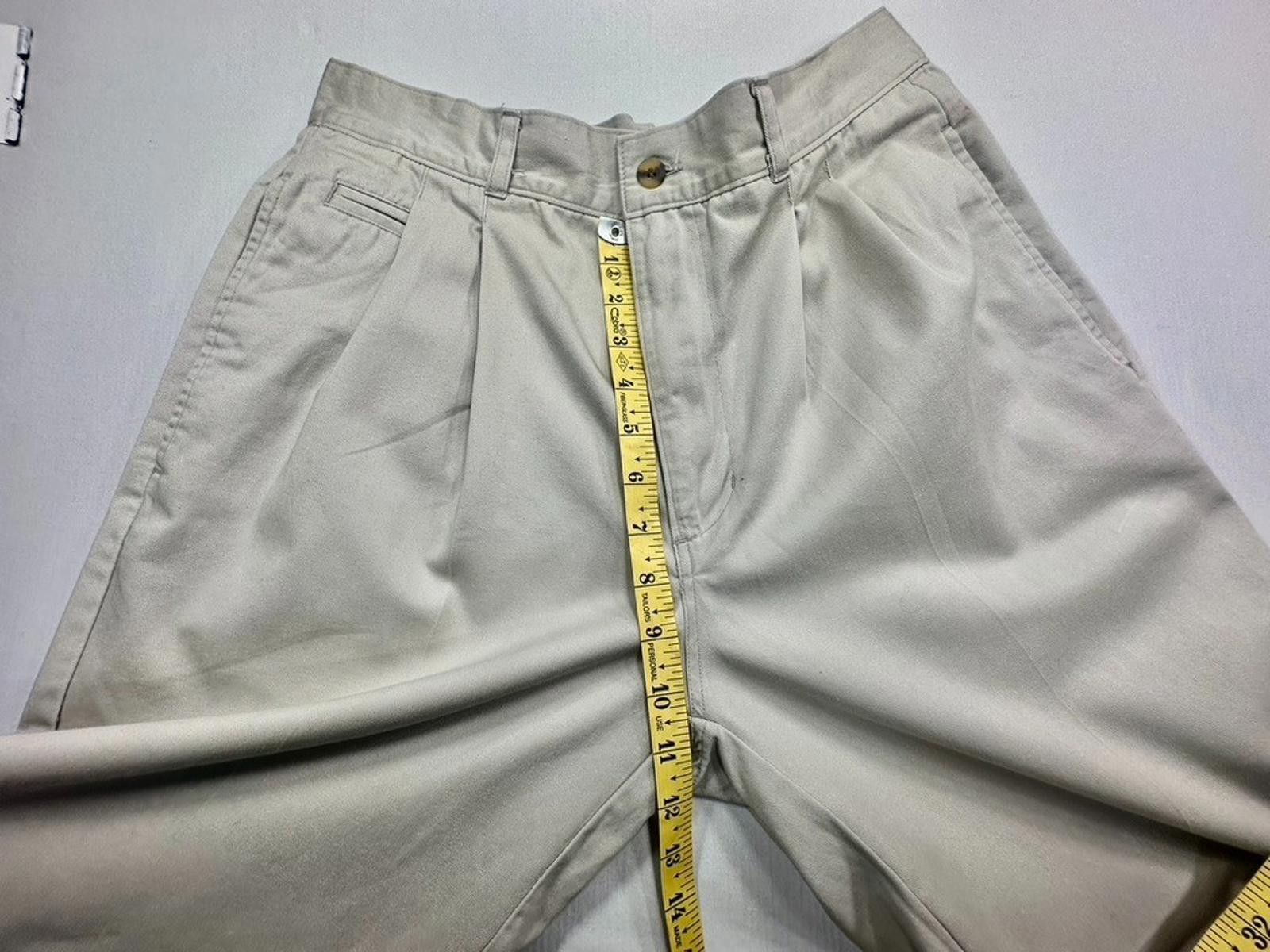 Bugle Boy Bugle Boy Tapered Front 100% Cotton Chinos Khaki Mens 33/34 Size US 33 - 4 Thumbnail