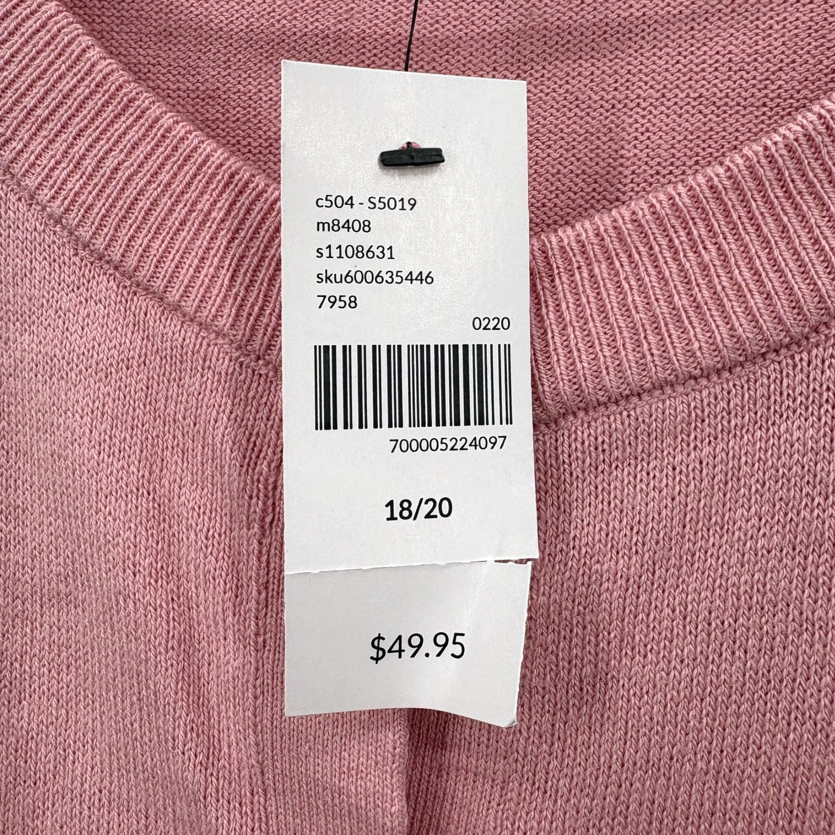 Vintage Lane Bryant Cardigan Womens 18/20 Pink Crew Neck Button Front Preppy NWT Sweater Size XXL / US 16-18 / IT 52-54 - 5 Thumbnail