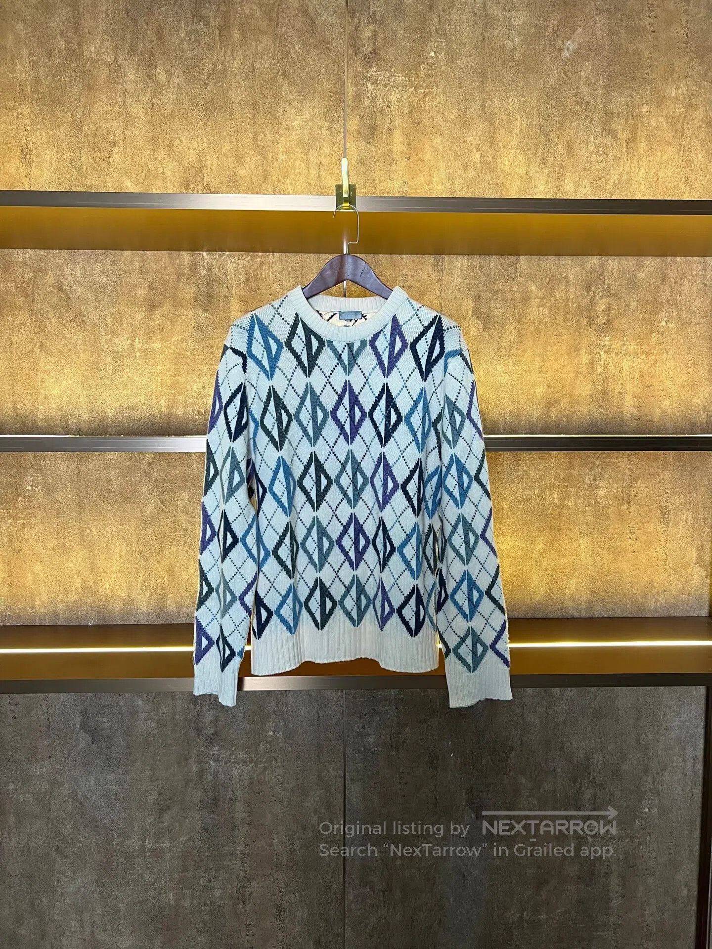 Dior Dior Diamond Quilted Wool Cashmere Knit Sweater| Size US L / EU 52-54 / 3 - 1 Thumbnail