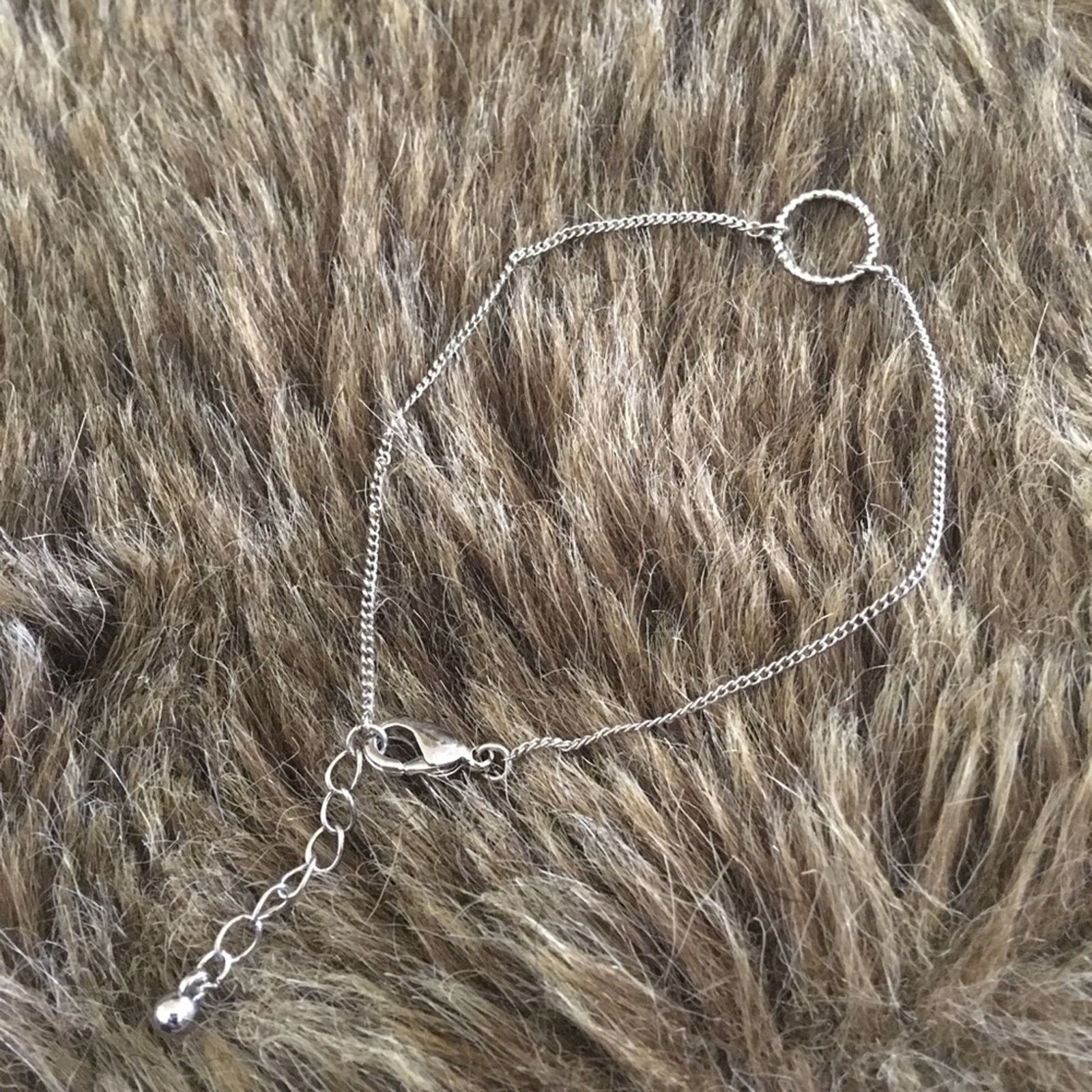 Jewelry Silver tone sparkle cut ring bracelet anklet Size ONE SIZE - 6 Thumbnail