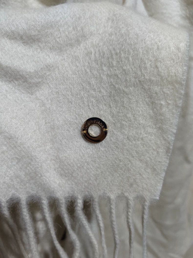 Loro Piana LORO PIANA Cashmere scarf, pure white, made in Italy Size ONE SIZE - 4 Thumbnail