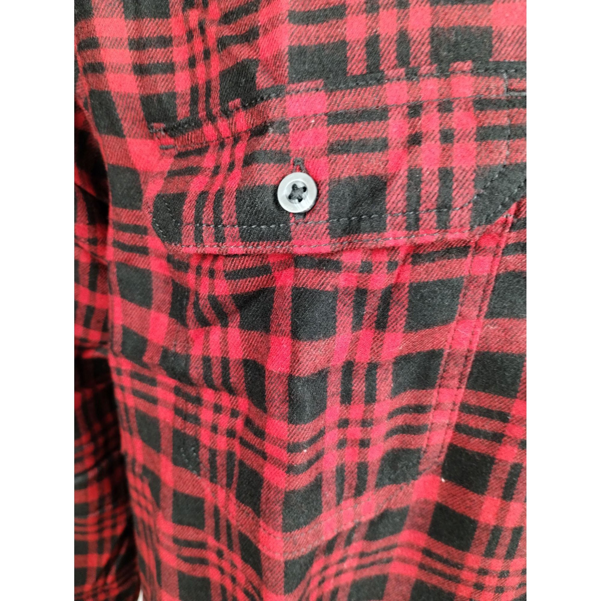 George George Mens XLT Red and Black Plaid Soft Flannel Long Sleeve Size US XL / EU 56 / 4 - 6 Thumbnail