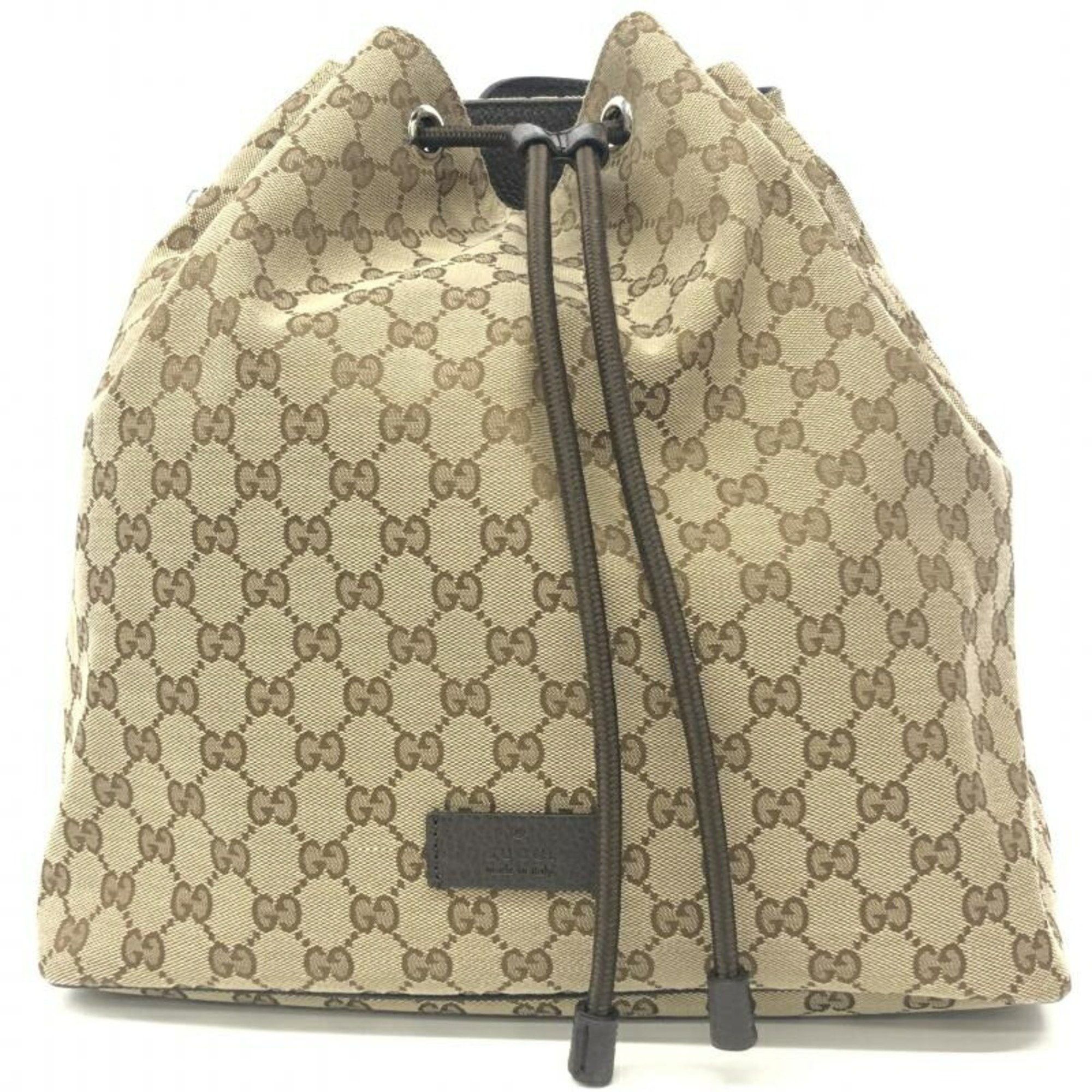 image of Gucci GG Canvas Bag 449175 Gucci Backpack Outlet Engraved, Women's