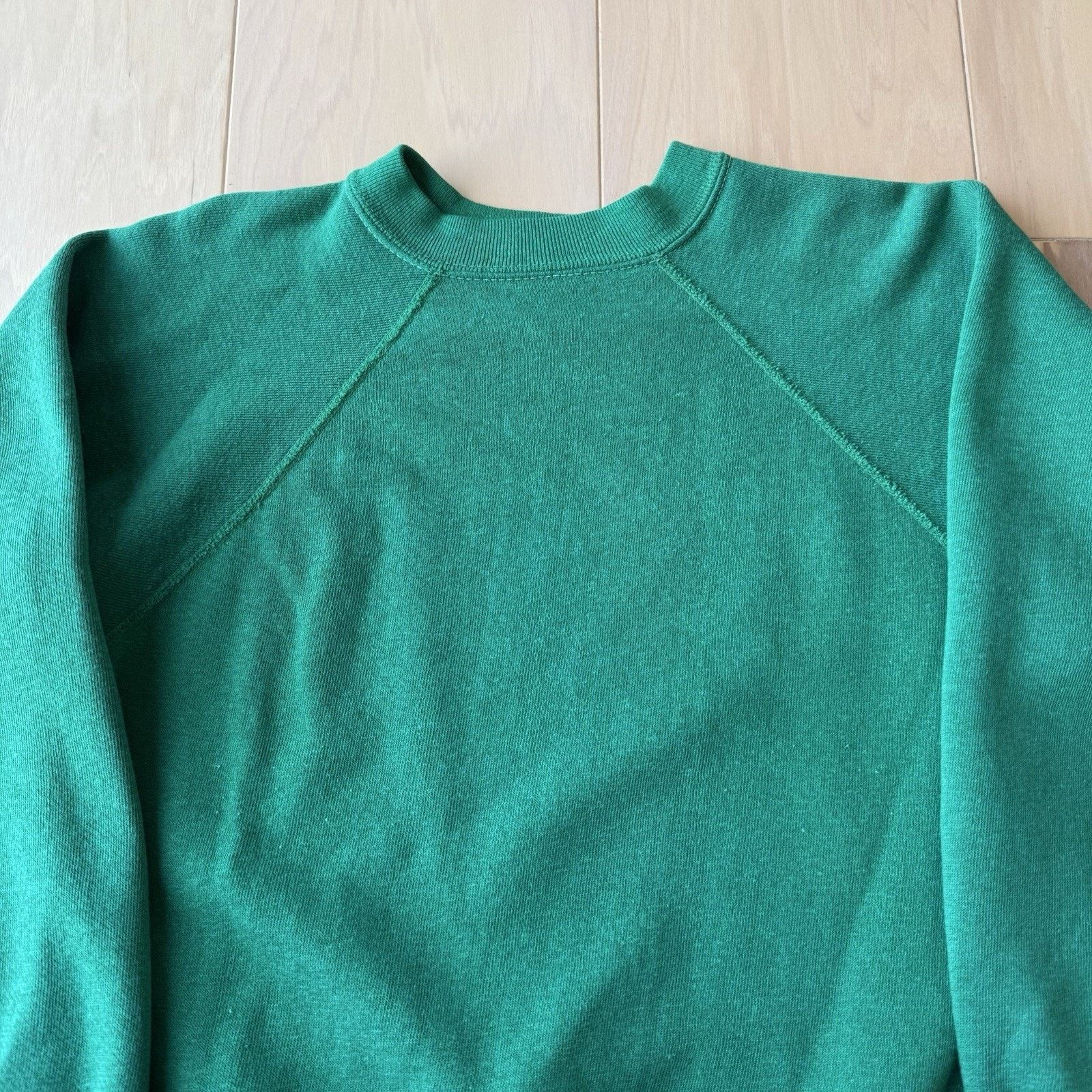 Vintage Vintage 60s Sweatshirt Small Green Blank Made in USA Fleece Size US S / EU 44-46 / 1 - 3 Thumbnail