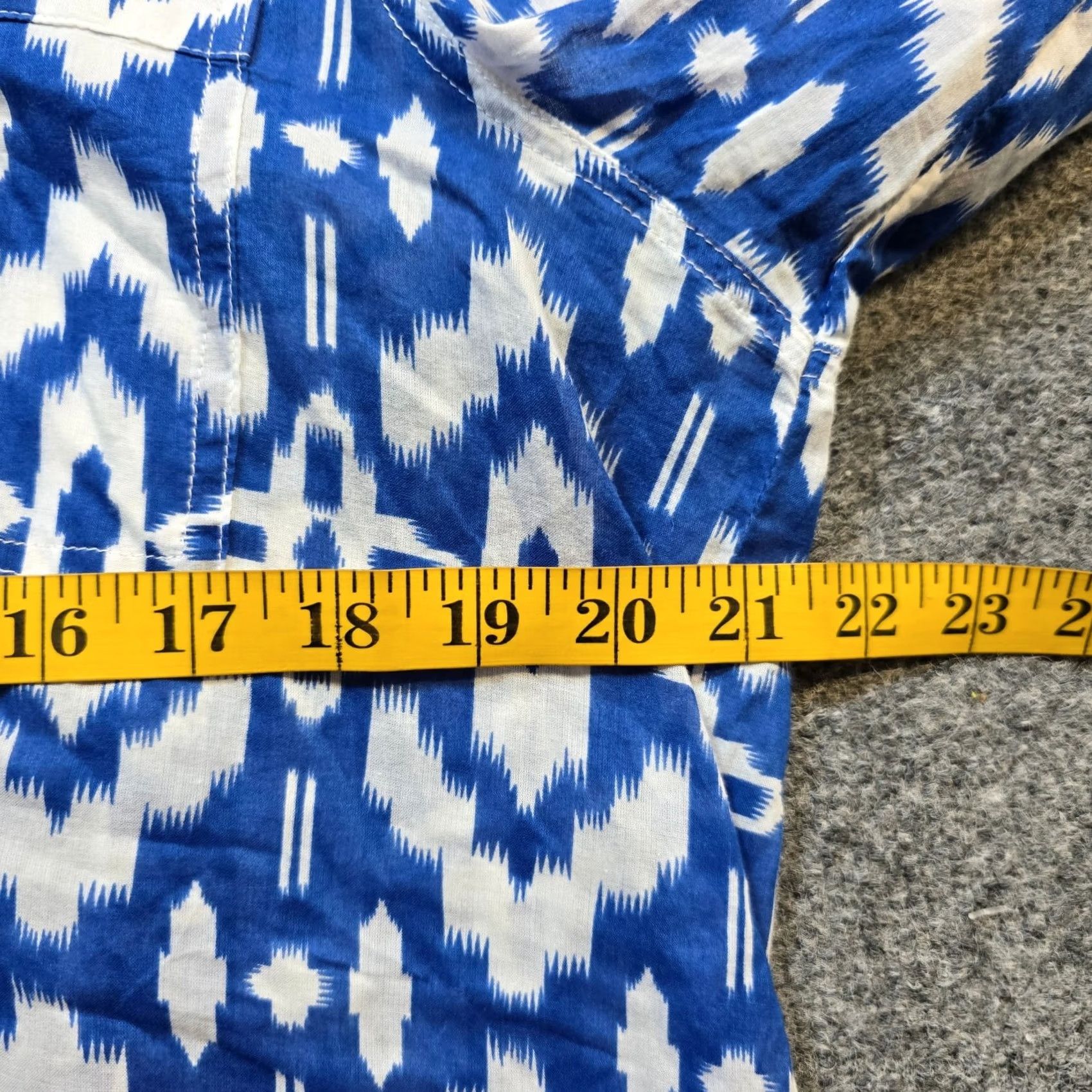Vintage Chicos Button Up Women Size XL Blue Southwest Argyle Casual Workwear Size XL / US 12-14 / IT 48-50 - 5 Thumbnail