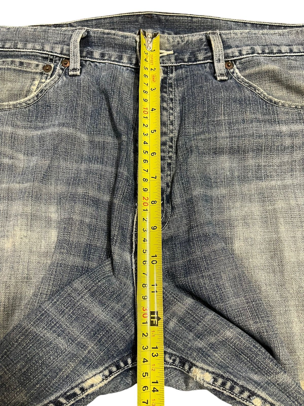Levi's Vintage 90s Levis 504 Blue Wash Distressed Loose Jeans Size US 35 - 16 Thumbnail