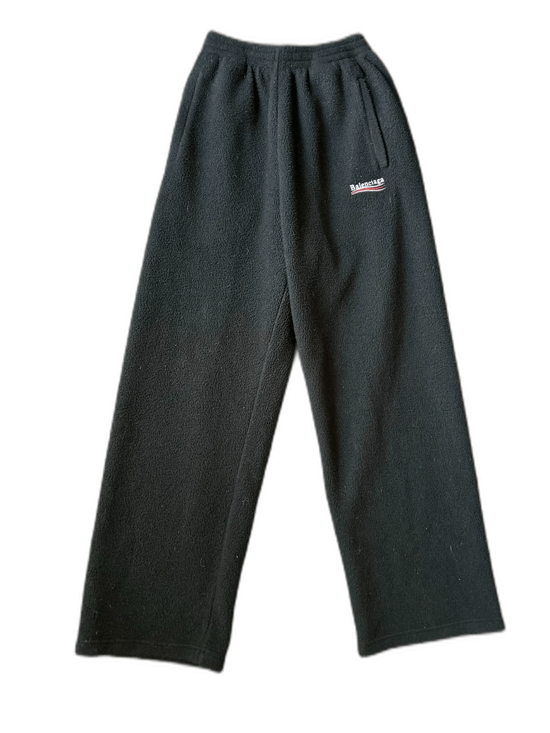 Balenciaga Balenciaga Fleece Sport Pants in Black-yf Size US 26 / EU 42 - 1 Thumbnail
