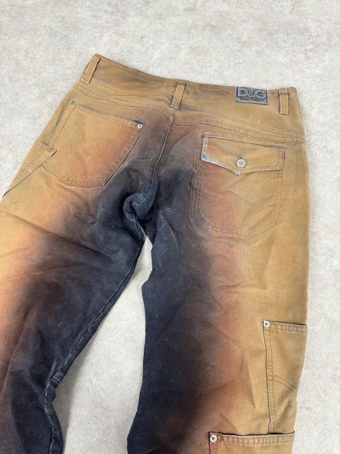 Dolce & Gabbana AW2003 Dolce & Gabbana Double Waisted Copper Gradient Obscure Cargo Pants Size US 32 / EU 48 - 8 Thumbnail