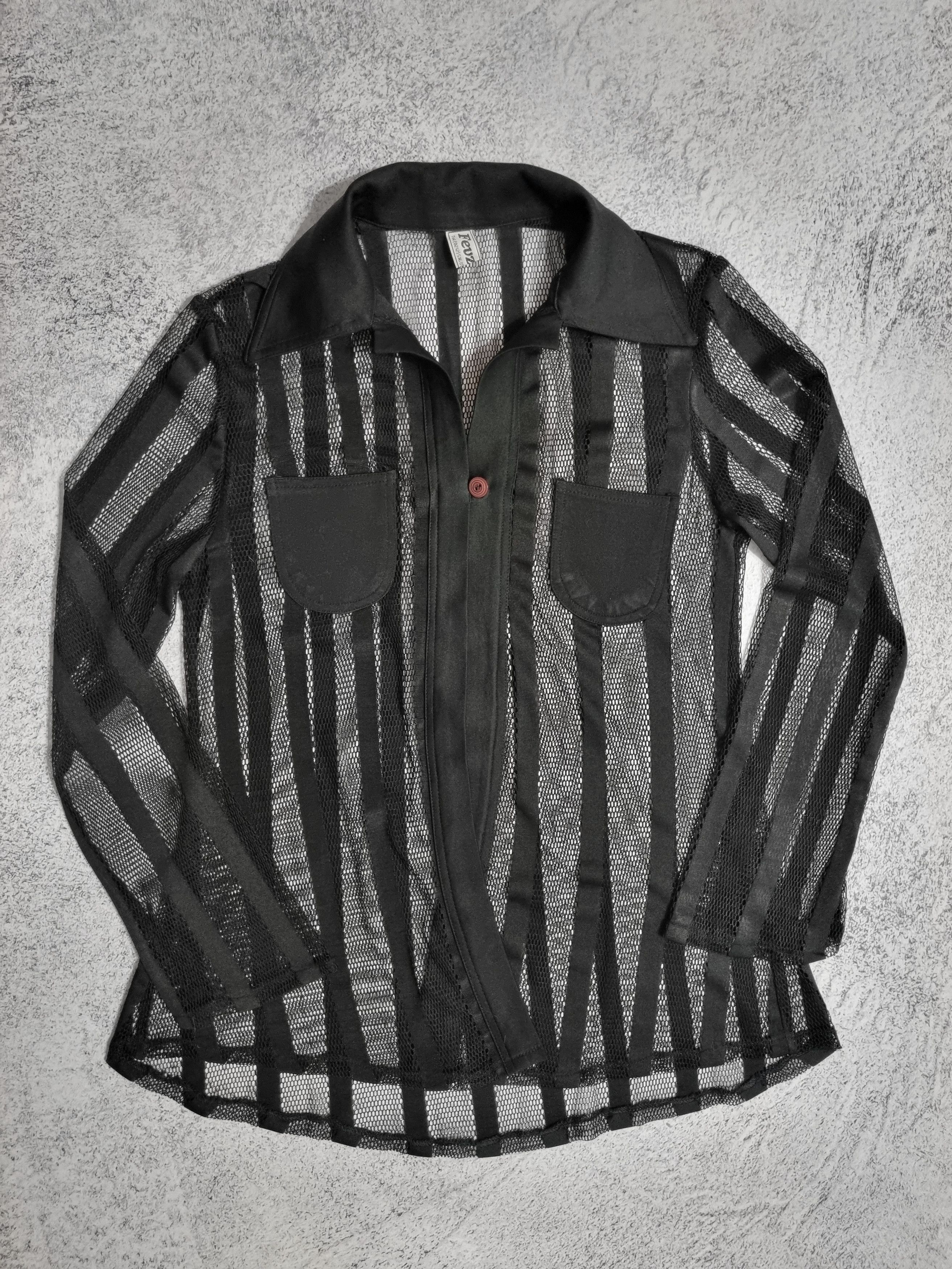 Vintage Vintage Avant Garde Y2K Mesh One Button Shirt Size S / US 4 / IT 40 - 1 Thumbnail
