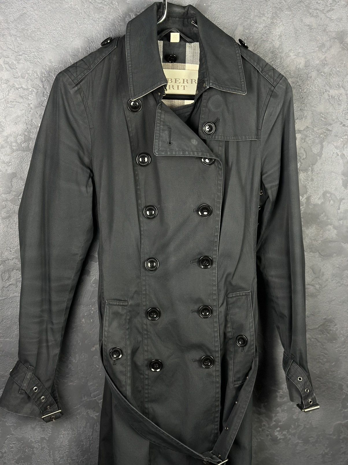 Burberry Burberry Brit Nova Check Neck Light Trench Coat Jacket Size M / US 6-8 / IT 42-44 - 5 Thumbnail