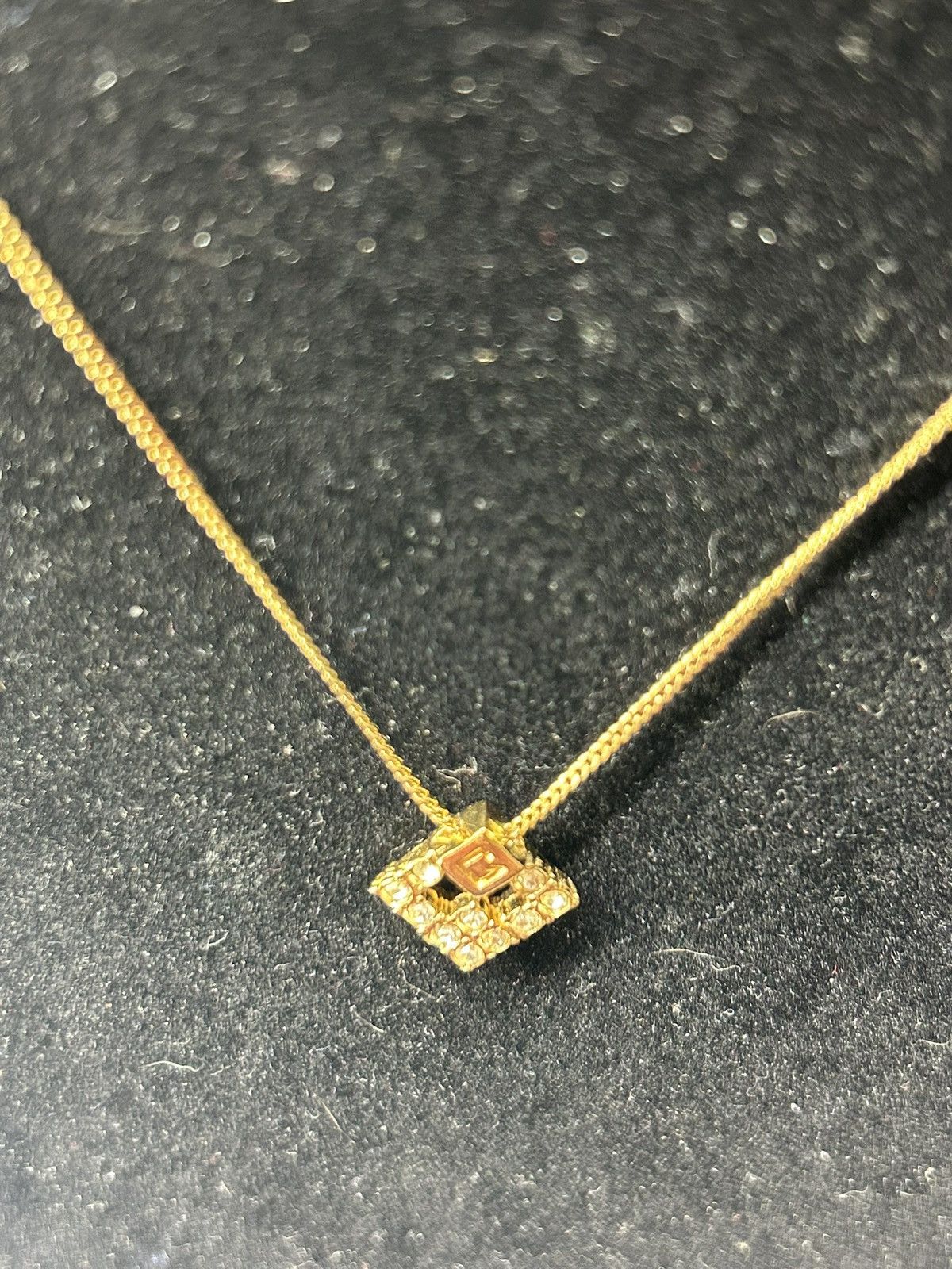 Givenchy Vintage Givenchy Crystal G Logo Pendant Gold Tone Necklace Size ONE SIZE - 8 Thumbnail