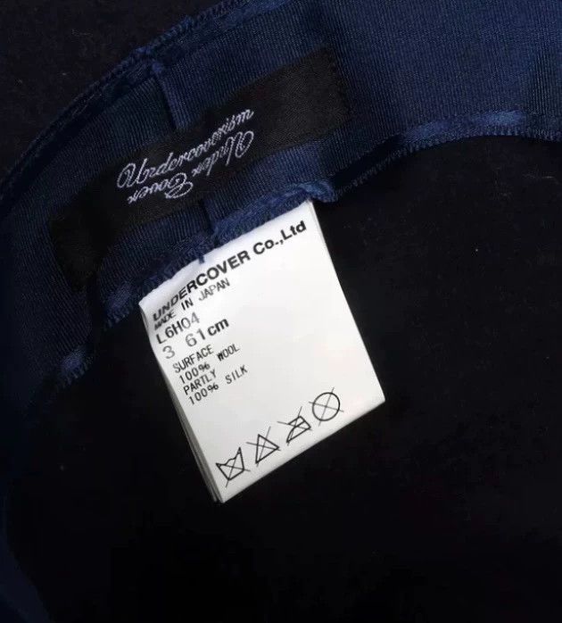 Undercover Undercoverism Kijima Takayuki Navy Trilby Hat 3 Rare Size ONE SIZE - 6 Thumbnail