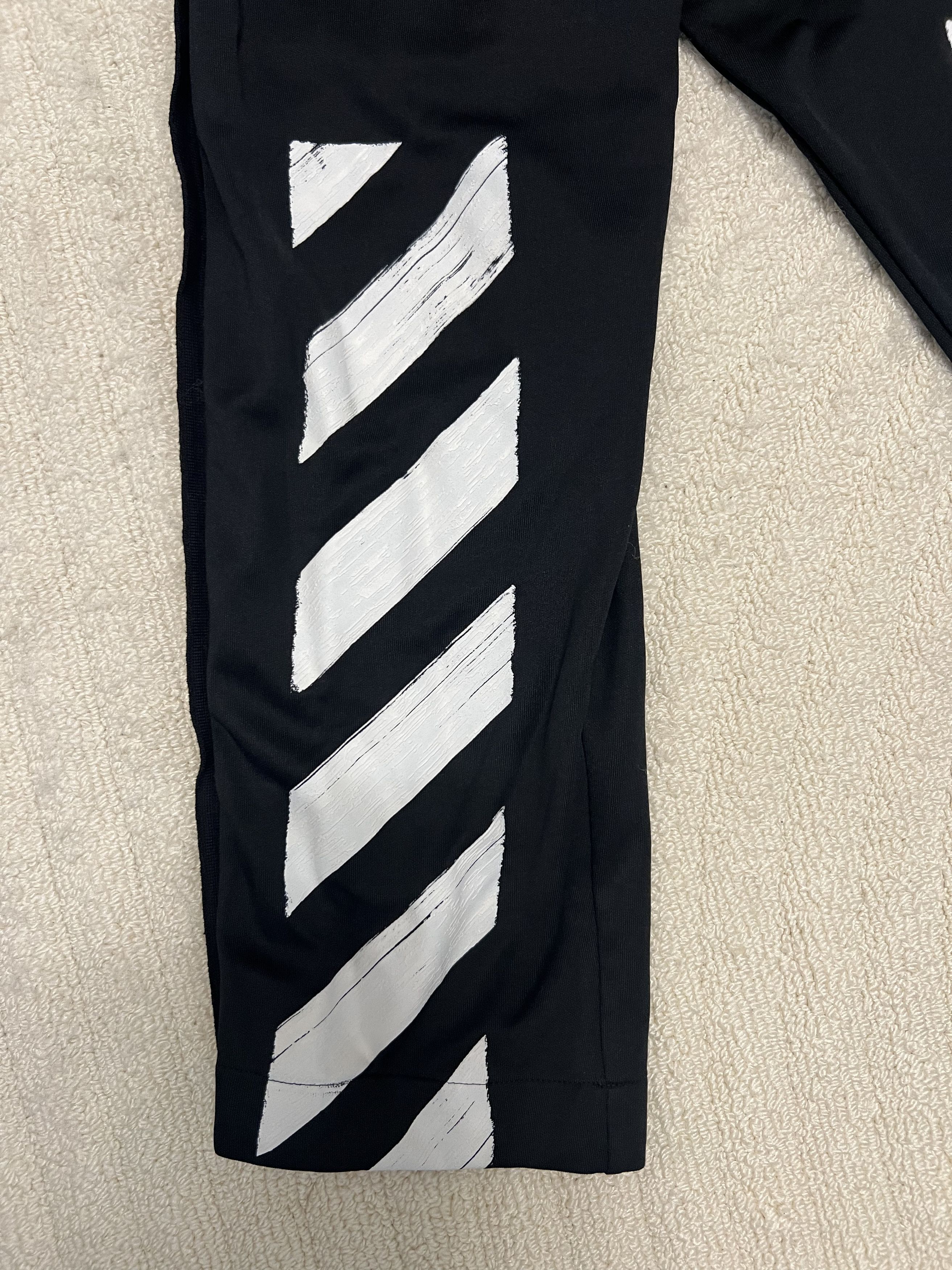 Off-White Black Synthetic Contrast Zipper Detail Track Pants Size US 28 / EU 44 - 11 Thumbnail