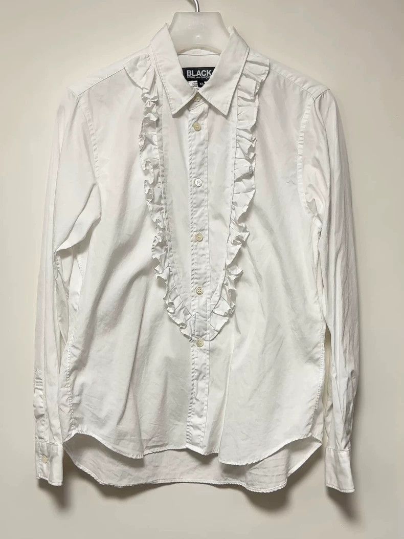 Comme des Garcons Comme Des Garcons Cotton pinched lace shirt with pointed c Size XS / US 0-2 / IT 36-38 - 1 Thumbnail