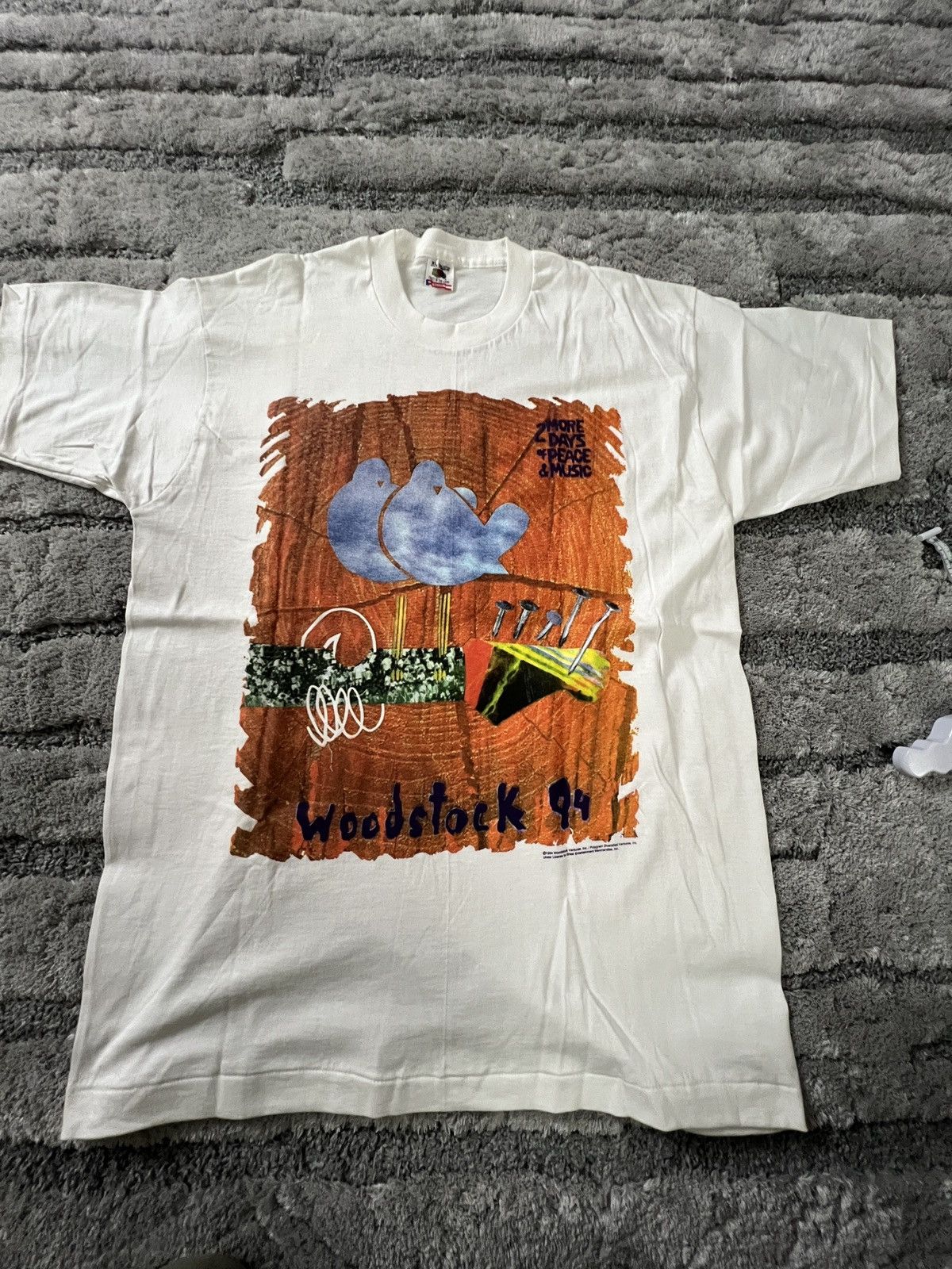 Fruit Of The Loom Vintage woodstock 94 t shirt Size US XL / EU 56 / 4 - 2 Thumbnail