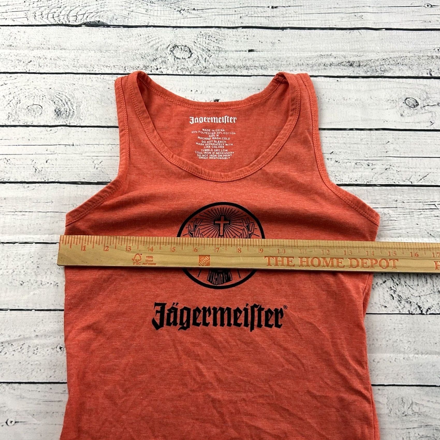 Vintage Jagermeister Tank Top Women Medium Orange Sleeveless Racerback Shirt Size M / US 6-8 / IT 42-44 - 4 Thumbnail
