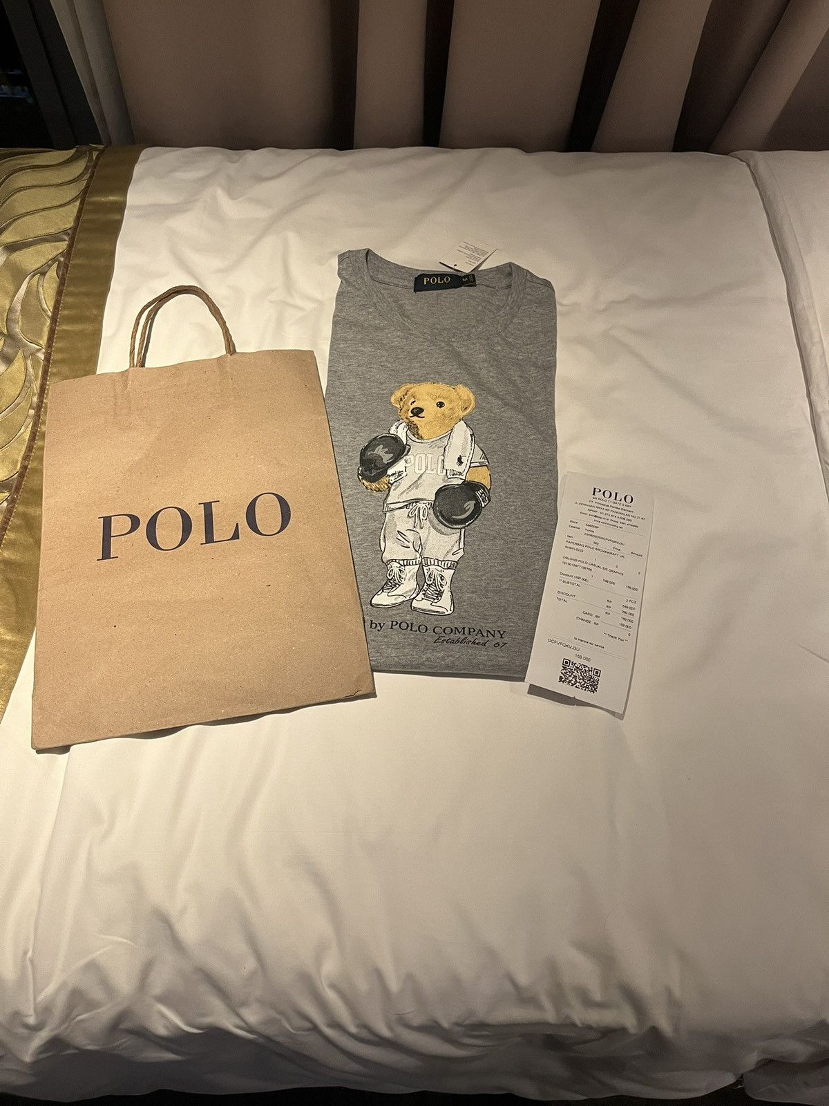 Polo Ralph Lauren Polo Ralph Lauren Bear Graphic T-Shirt Grey (Unisex) Size US M / EU 48-50 / 2 - 8 Thumbnail