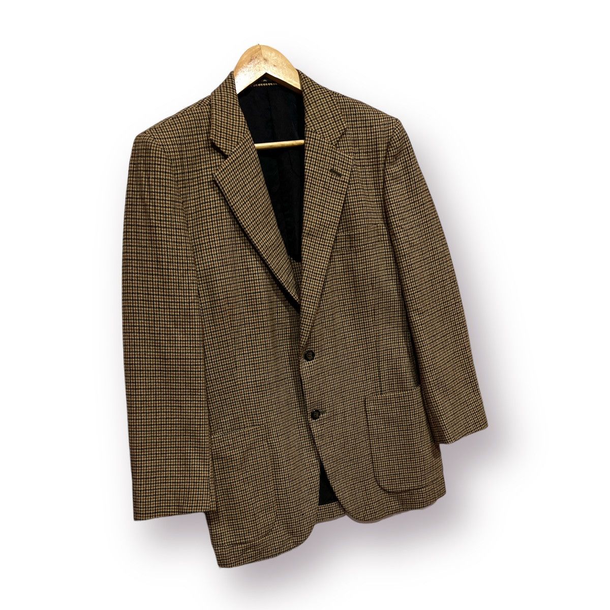 DAKS Daks London Houndstooth England Blazer jacket Size 34S - 3 Thumbnail