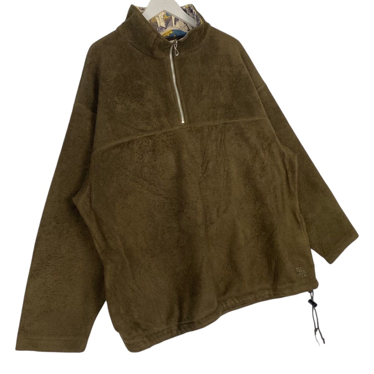 Vintage Toes On The Nose Fleece Full Zip Hoodie Brown Size L