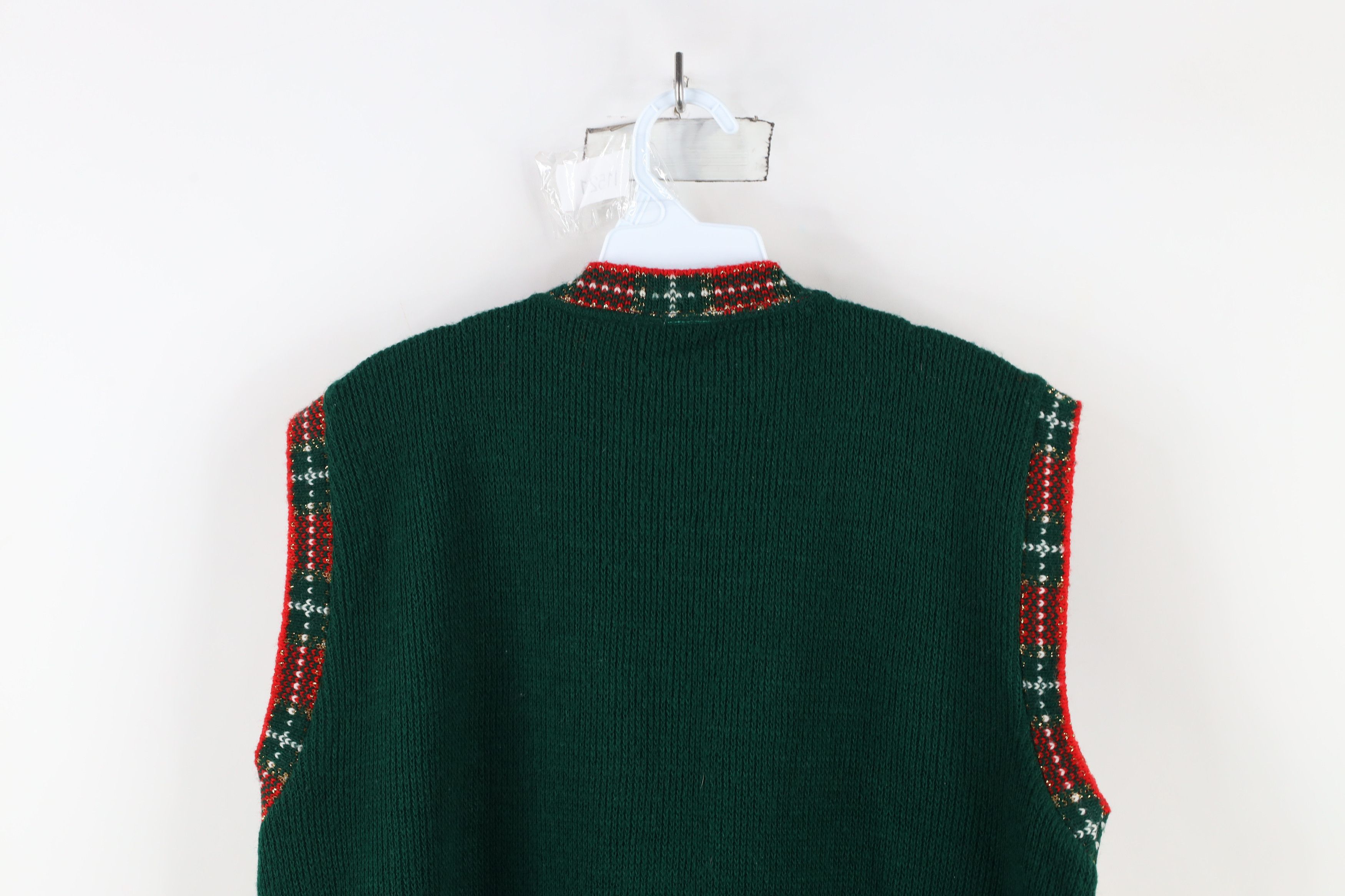 Vintage Vintage 90s Streetwear Heart Poinsettia Sweater Vest USA Size M / US 6-8 / IT 42-44 - 10 Thumbnail