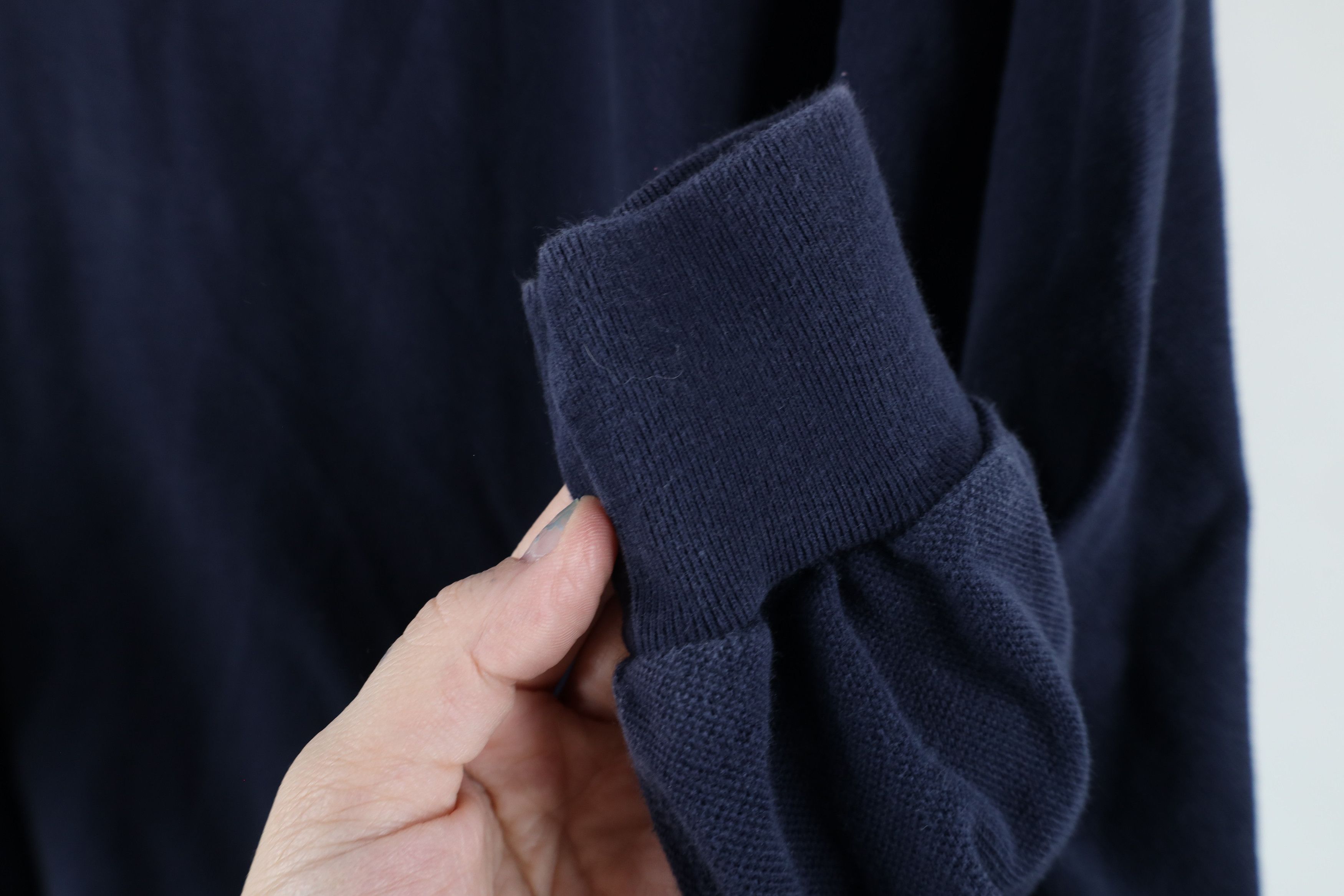 Nautica × Vintage Vintage 90s Nautica Long Sleeve Rugby Polo Shirt Blue Size US L / EU 52-54 / 3 - 7 Thumbnail