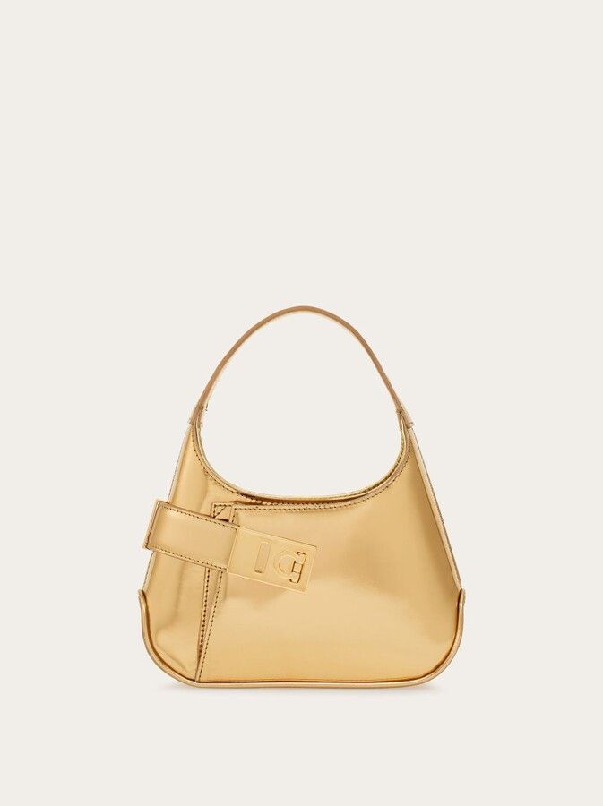 Salvatore Ferragamo o1s1rm0924 Size: OS / Mini Hobo Bag in Gold Size ONE SIZE - 1 Thumbnail
