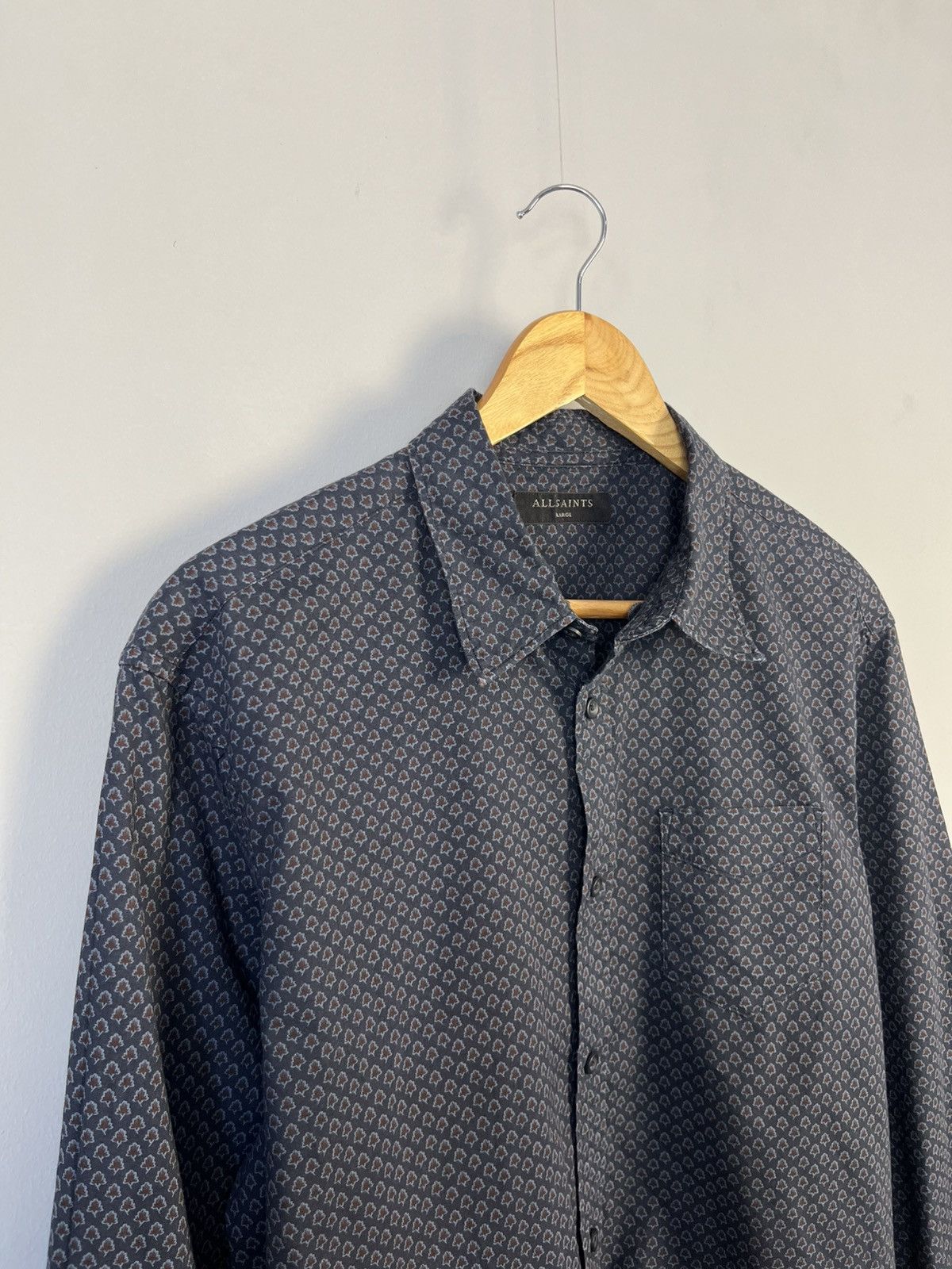 Allsaints Allsaints Deaux Cotton Long Sleeve Shirt Size US L / EU 52-54 / 3 - 2 Thumbnail