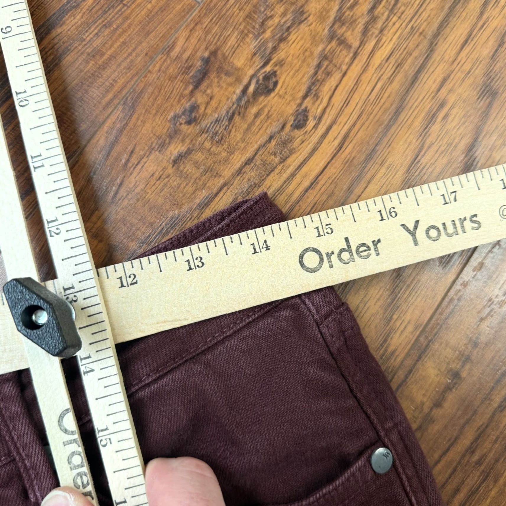 Vintage Judy Blue Jeans Women 30 Wide-Leg High Rise Denim Regular Stretch Cotton Polyester Spandex Red Jeans 28x23 Size 30" / US 8 / IT 44 - 5 Thumbnail