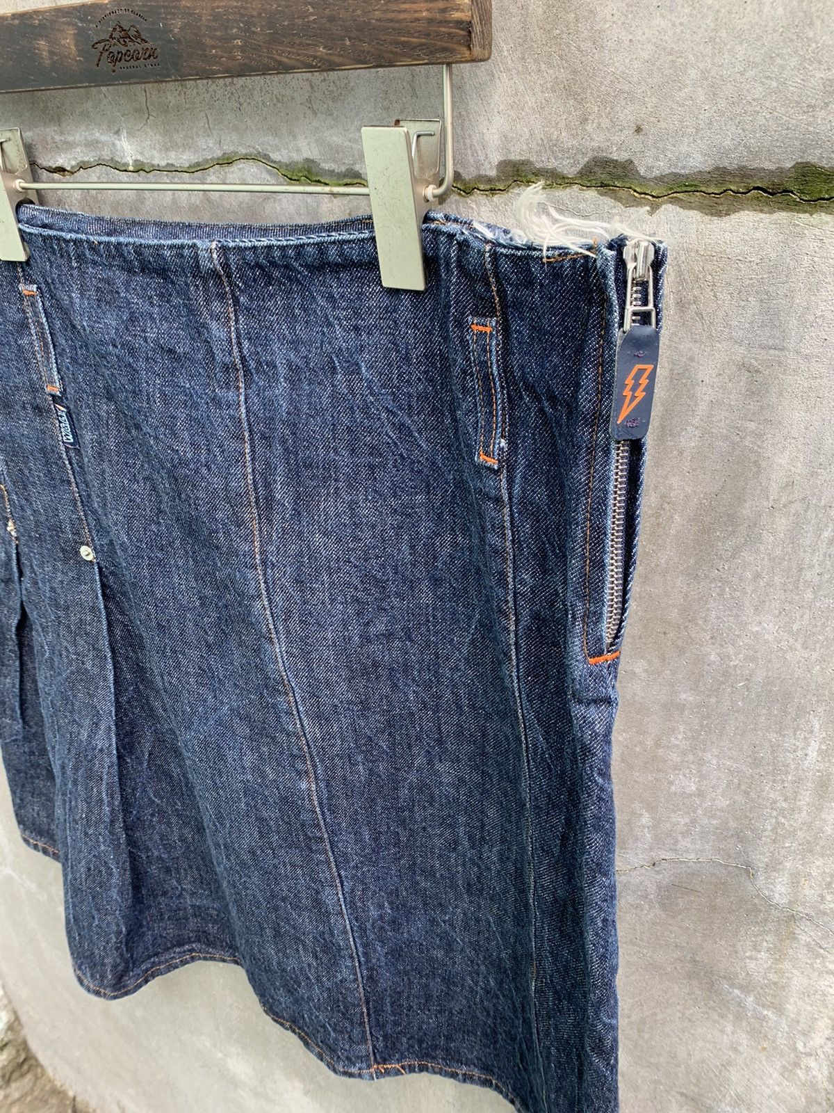 W&LT Flared Midi Denim Skirt Size 28" / US 6 / IT 42 - 4 Thumbnail
