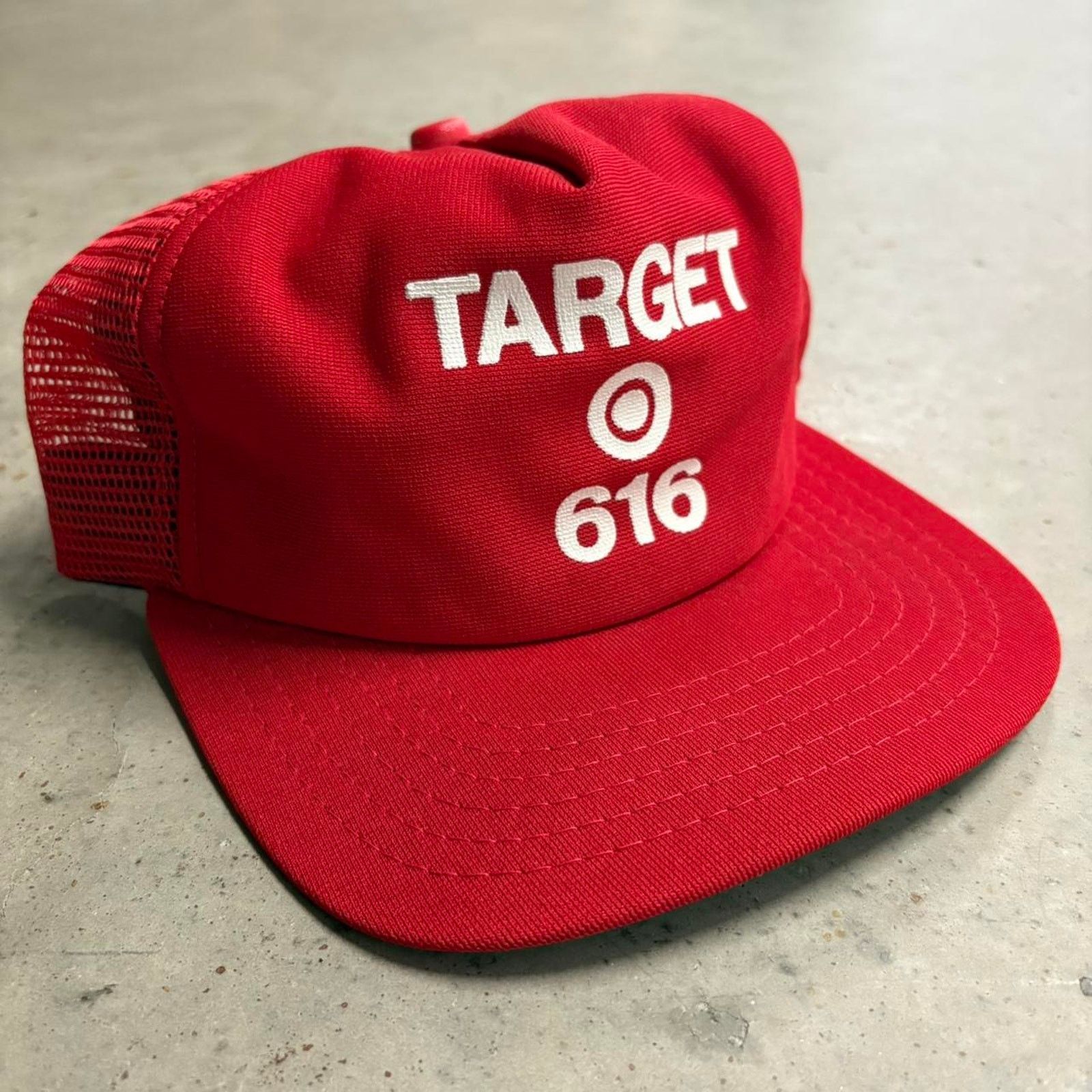 Japanese Brand × New Era × Vintage Crazy Vintage 80s New Era Target Snapback Mesh Trucker Hat Size ONE SIZE - 1 Thumbnail