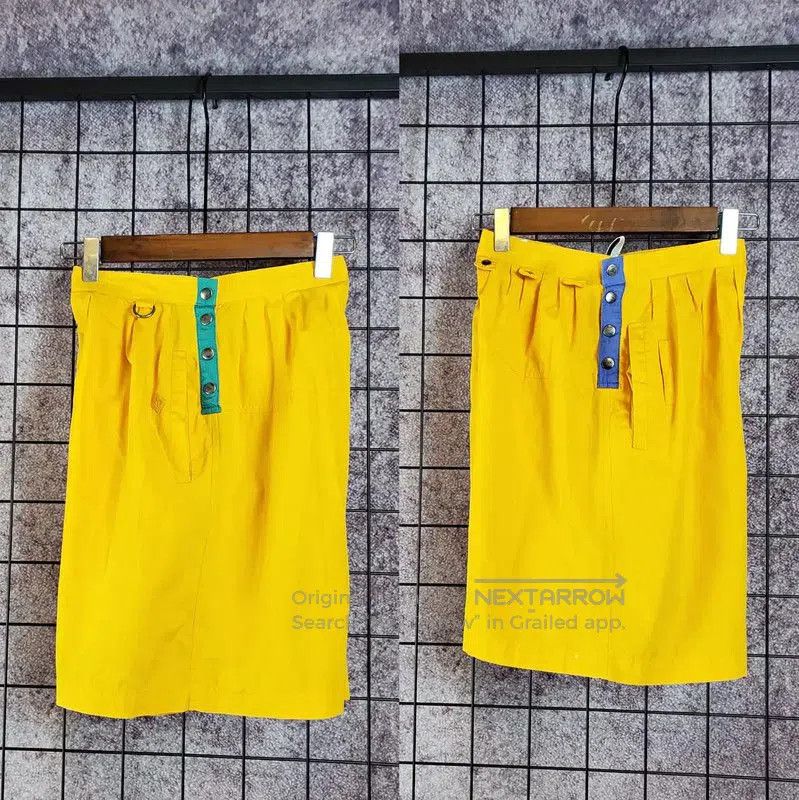 Dior Dior Summer Lemon Yellow Embroidered Cotton Shorts . Size 23" - 2 Thumbnail
