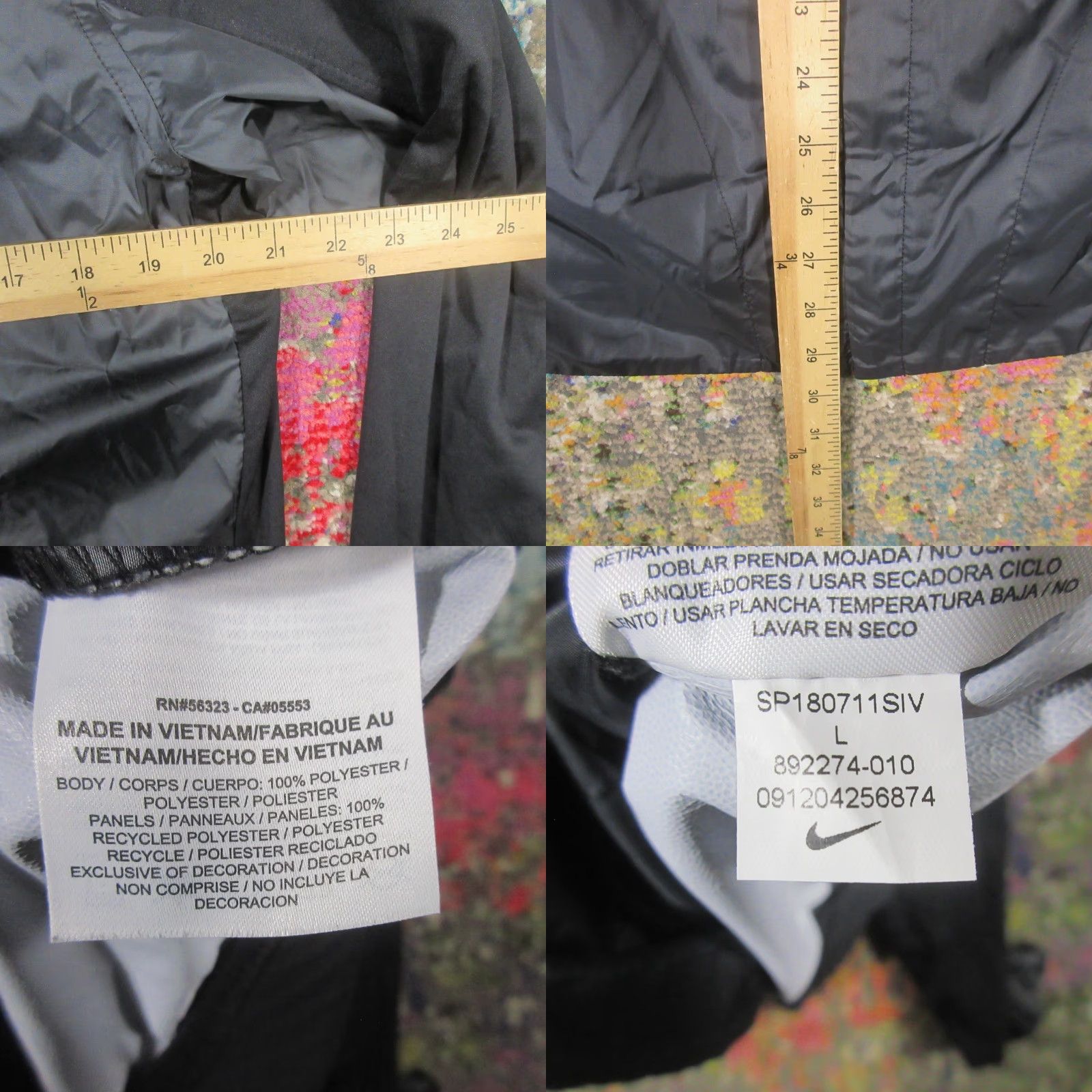 Nike Nike Shield Windbreaker Jacket Mens S Black Lightweight Full Zip Mock Running Size US S / EU 44-46 / 1 - 8 Thumbnail