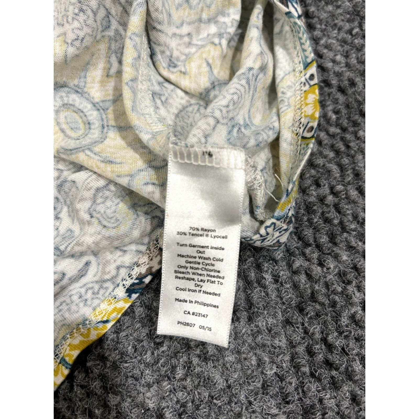 Talbots Talbots Shirt Womens Small Multicolor Paisley V Neck 3/4 Sleeve Tunic Top Boho Size S / US 4 / IT 40 - 5 Thumbnail