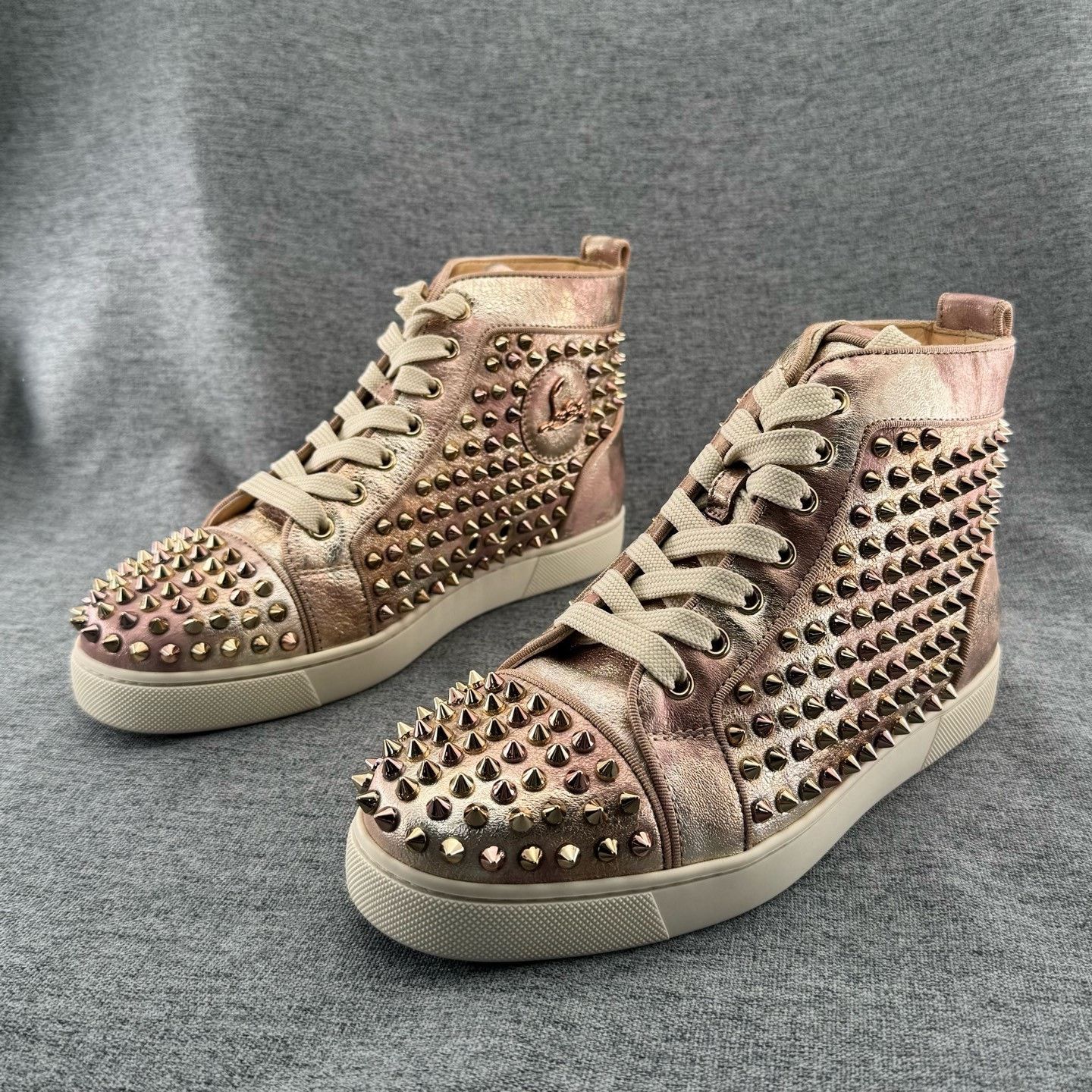 Christian Louboutin Christian Louboutin Rhinestone High-Top Sneakers Size US 6 / IT 36 - 1 Thumbnail