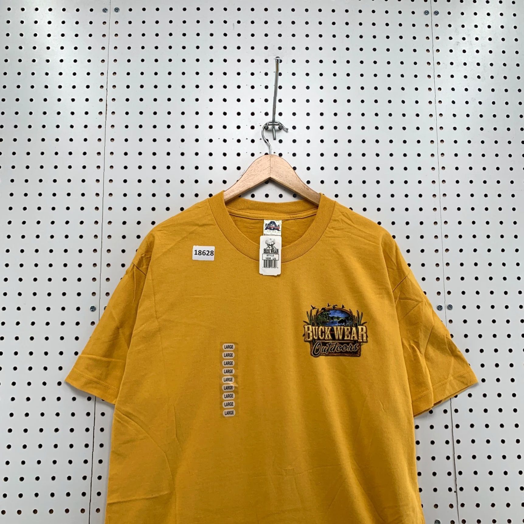 Vintage Buck Wear Outdoors Shirt Yellow Adult Large Fishing Graphic Short Sleeve Size US L / EU 52-54 / 3 - 3 Thumbnail
