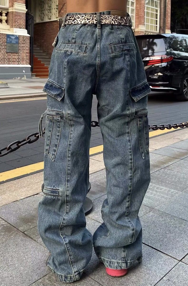 Japanese Brand × Jean Multi pocket utility grunge cargo jeans unisex Size US 32 / EU 48 - 5 Thumbnail