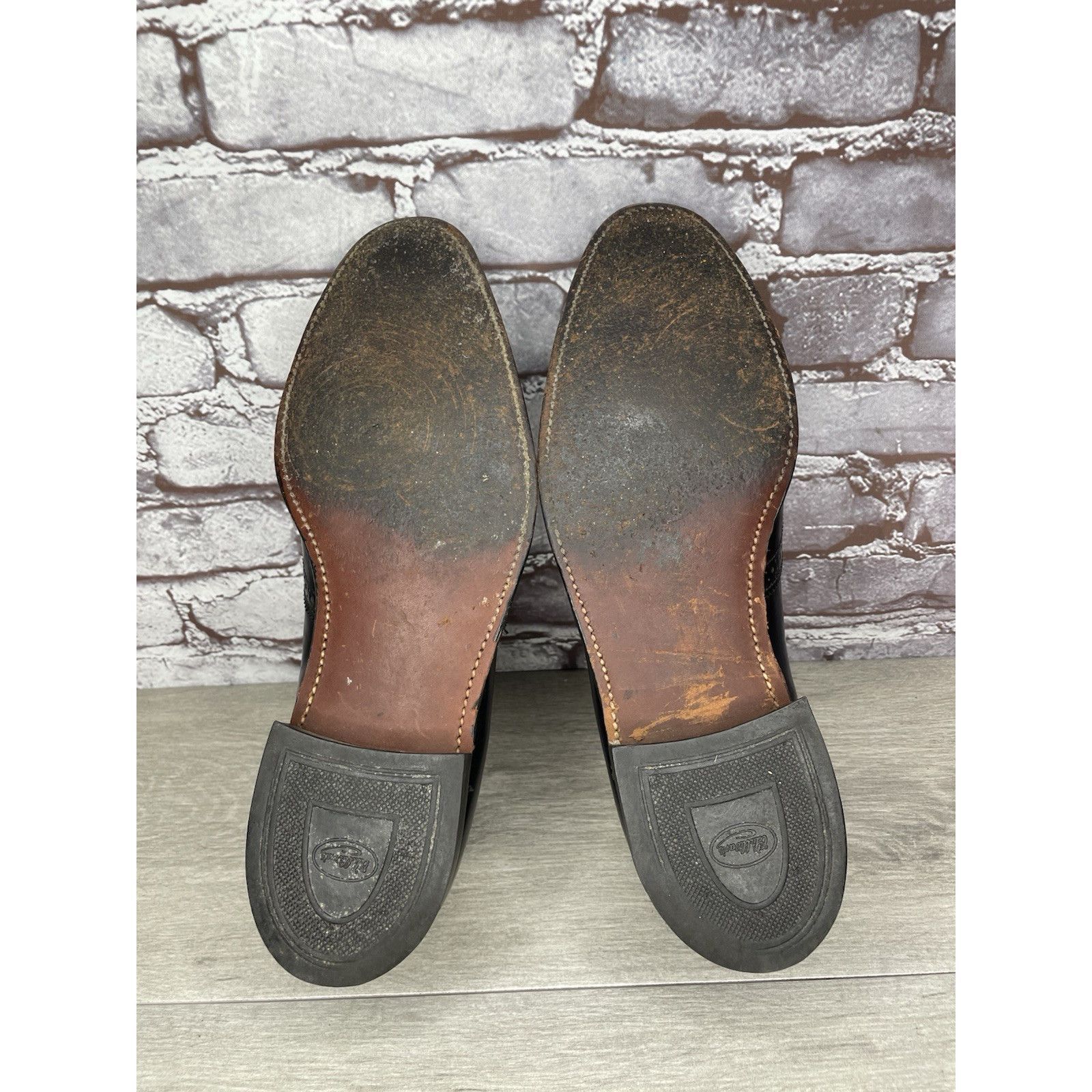 JOHN LAWRENCE SULLIVAN O'Sullivan Black Leather Wingtip VTG Loafers Dress Shoes Men Size US 12 / EU 45 - 8 Thumbnail