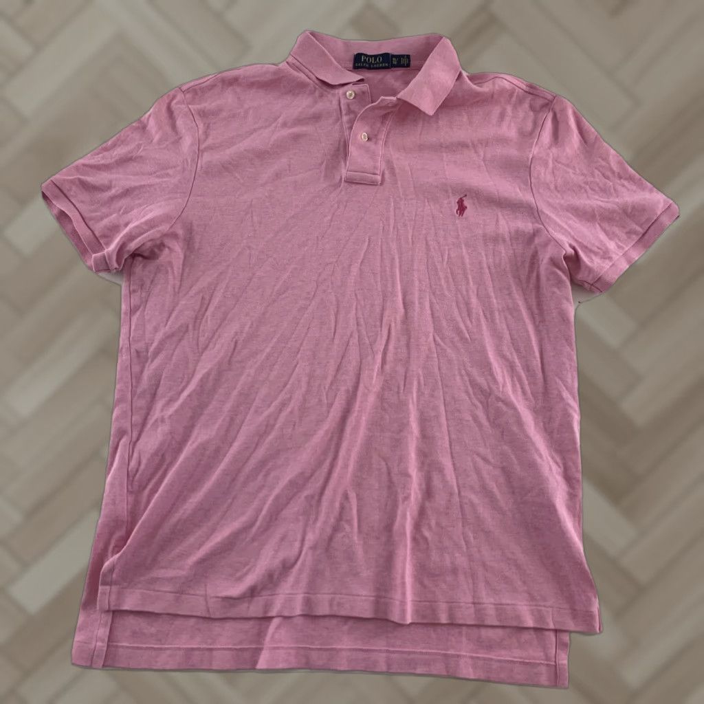 Polo Ralph Lauren Polo Ralph Lauren Short Sleeve Polo Shirt XL Men Solid Pink Super Soft Size US XL / EU 56 / 4 - 1 Thumbnail