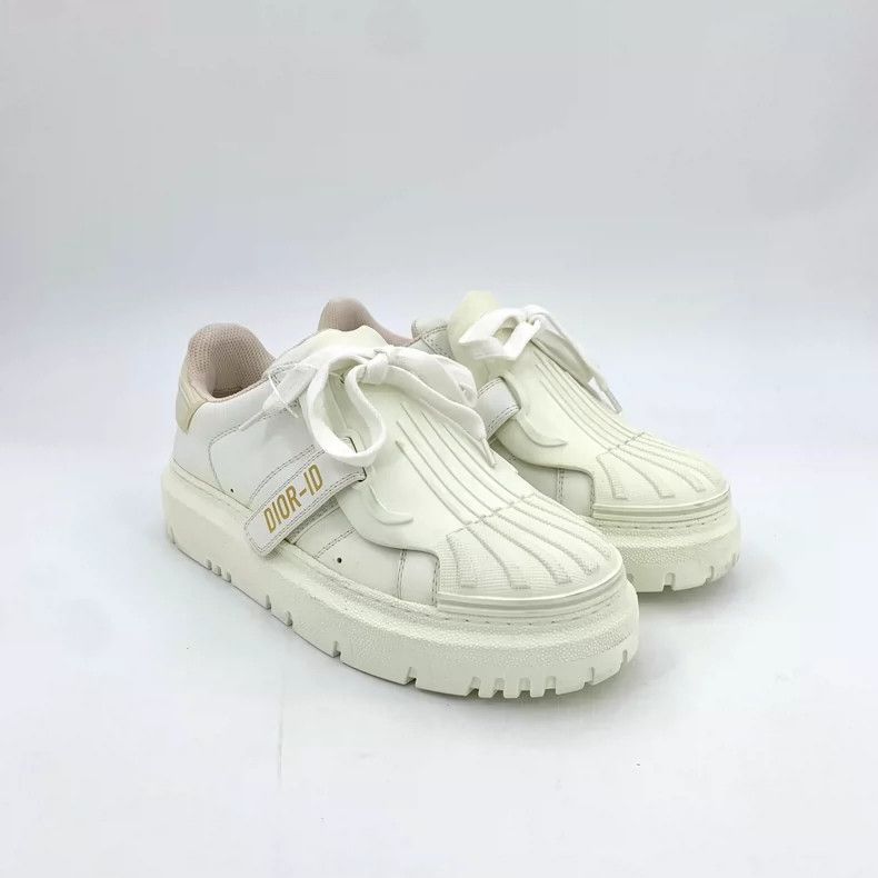 Dior Dior White round toe lace-up thick-soled casual board shoes Size US 6 / IT 36 - 2 Thumbnail