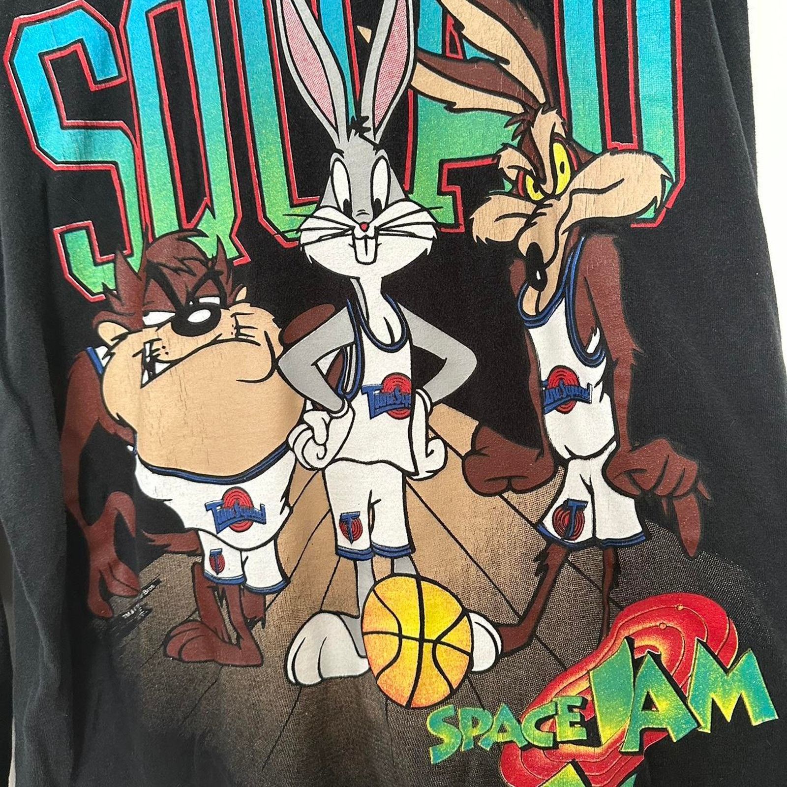 Warner Bros RARE Vintage 1996 Space Jam Tune Squad L/S T Shirt size L Size US L / EU 52-54 / 3 - 2 Thumbnail