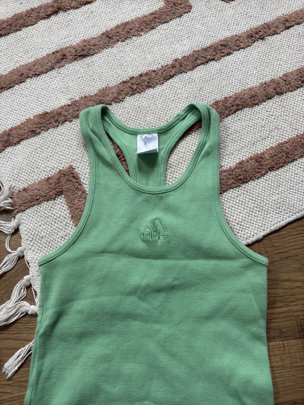 Adidas 1990s ADIDAS VINTAGE RIBBED TANK TOP Size S / US 4 / IT 40 - 4 Thumbnail