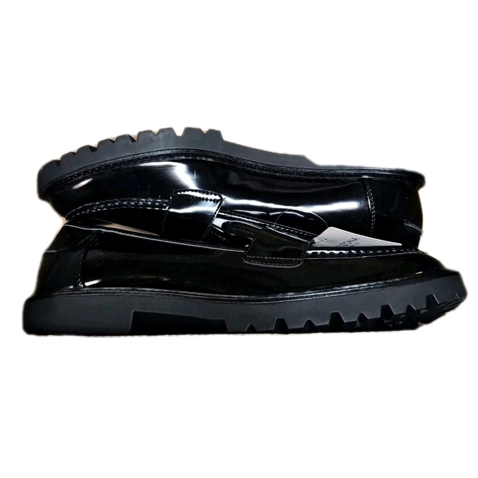 Vintage VINTAGE: NoArizona Jean Co Lillie Black Patent Loafers Womens 11M Slip On Lug Sole Chunky Patent Finish Preppy Minimalist Classic Casual Size 32" / US 10 / IT 46 - 6 Thumbnail
